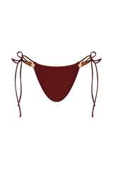 Memphis Beaded Bikini Bottom - Wine