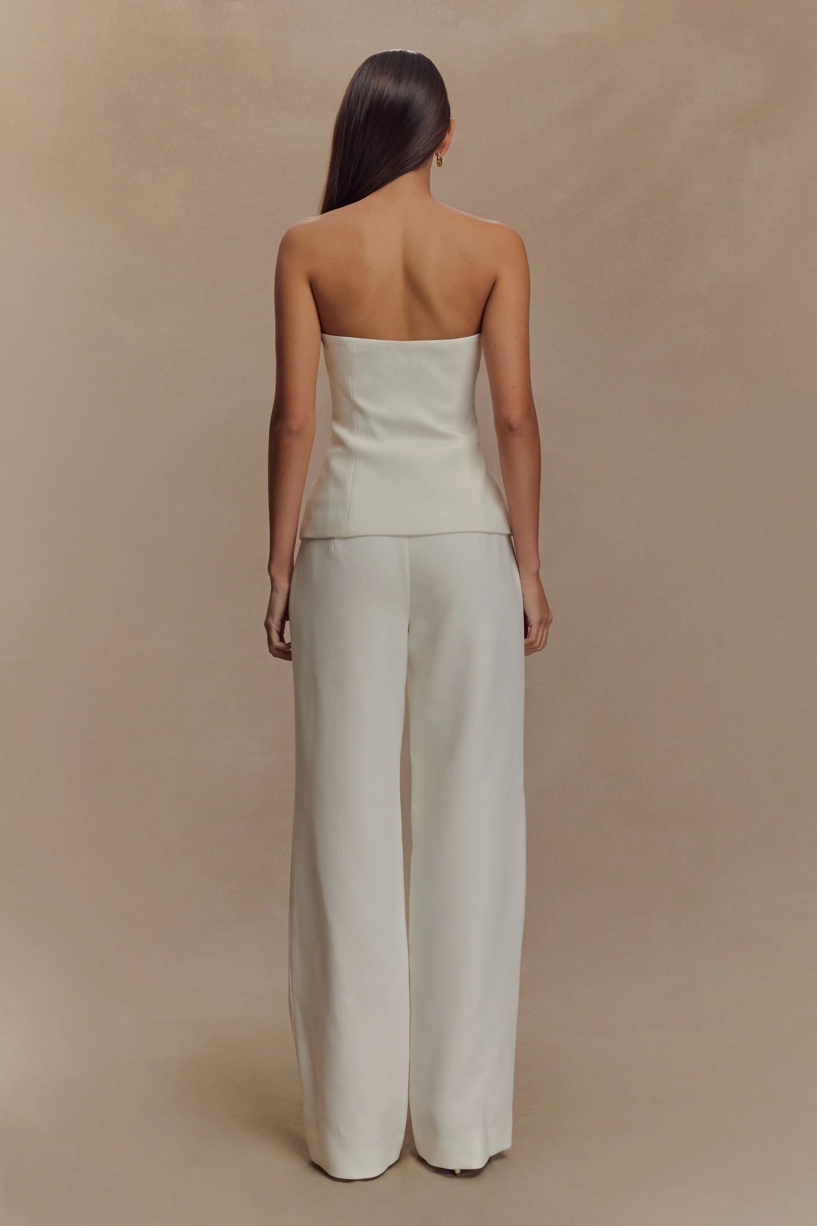 Lindie Straight Leg Suiting Pants - Ivory
