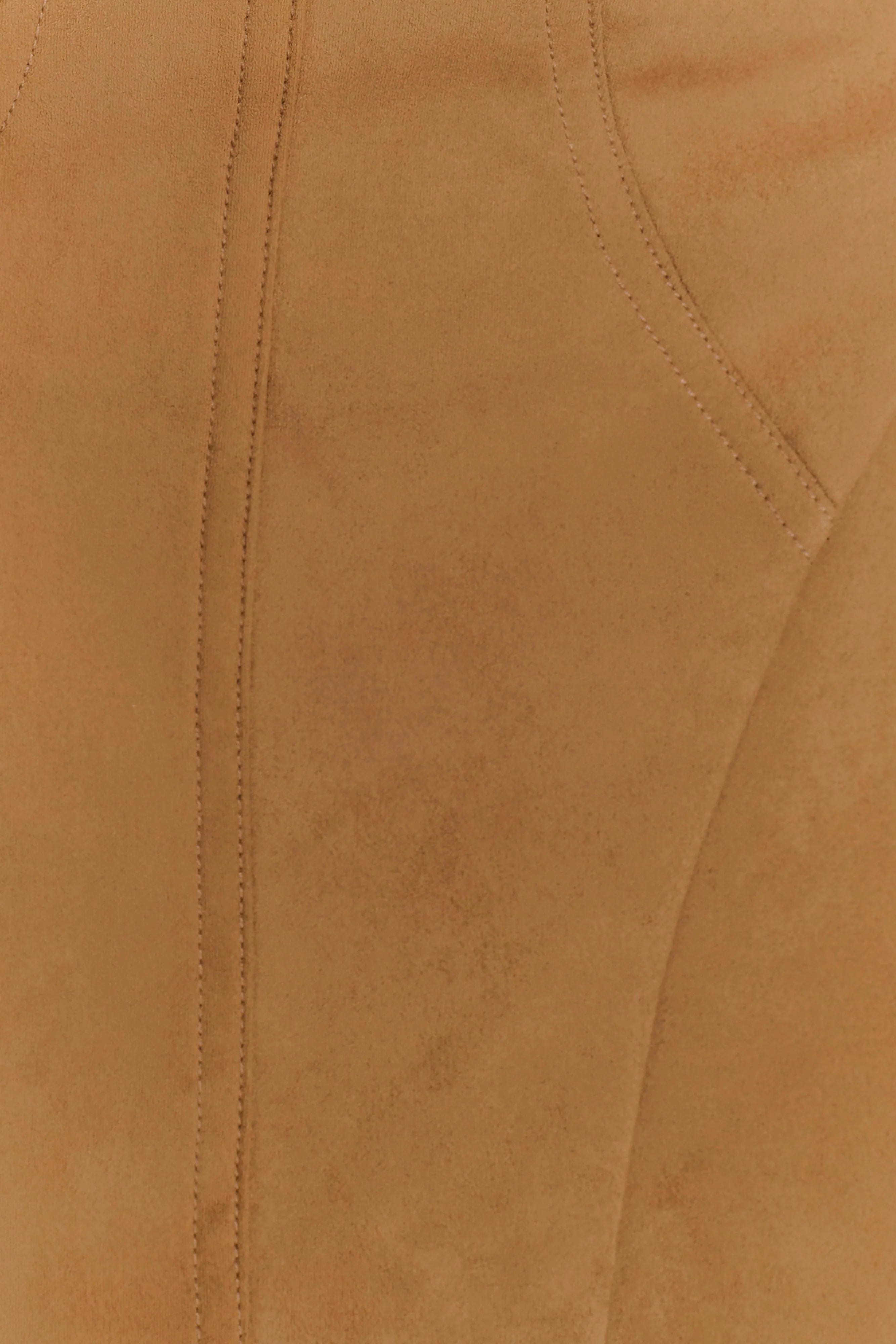 Andy Faux Suede Mini Dress - Camel