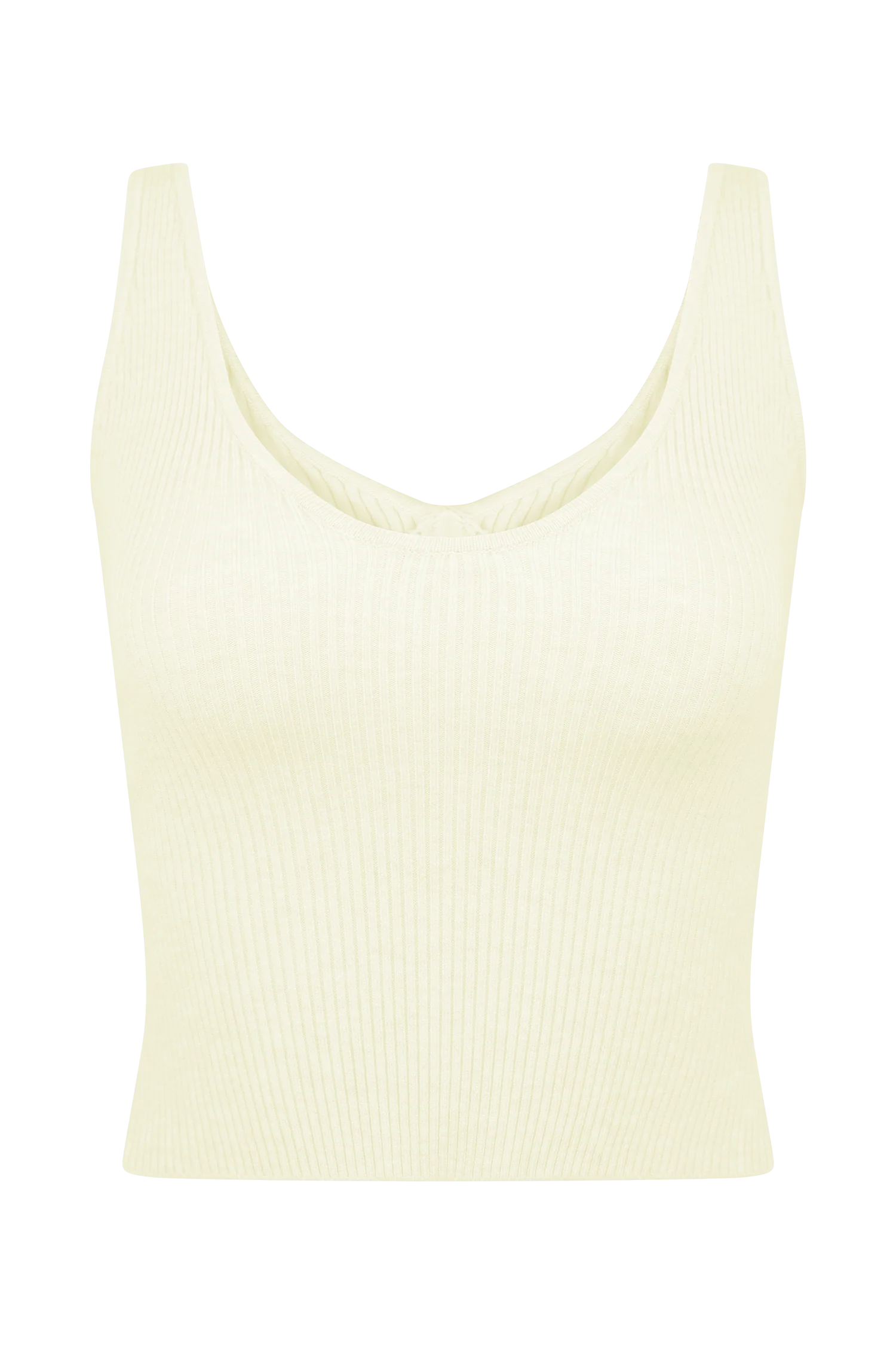 Natalya Ribbed Knit Cami Top - Ivory