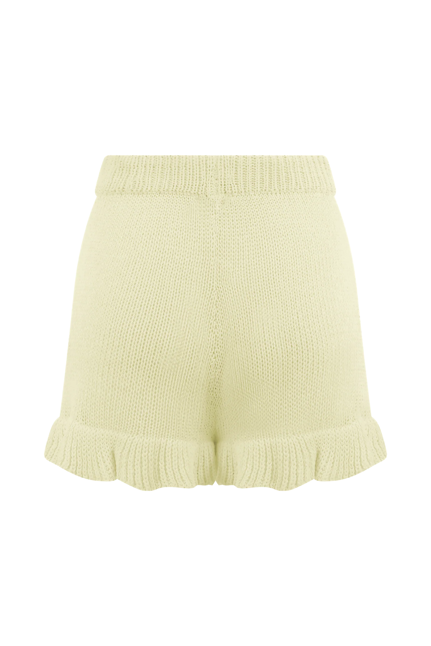 Eleanor Knit Frill Shorts - White