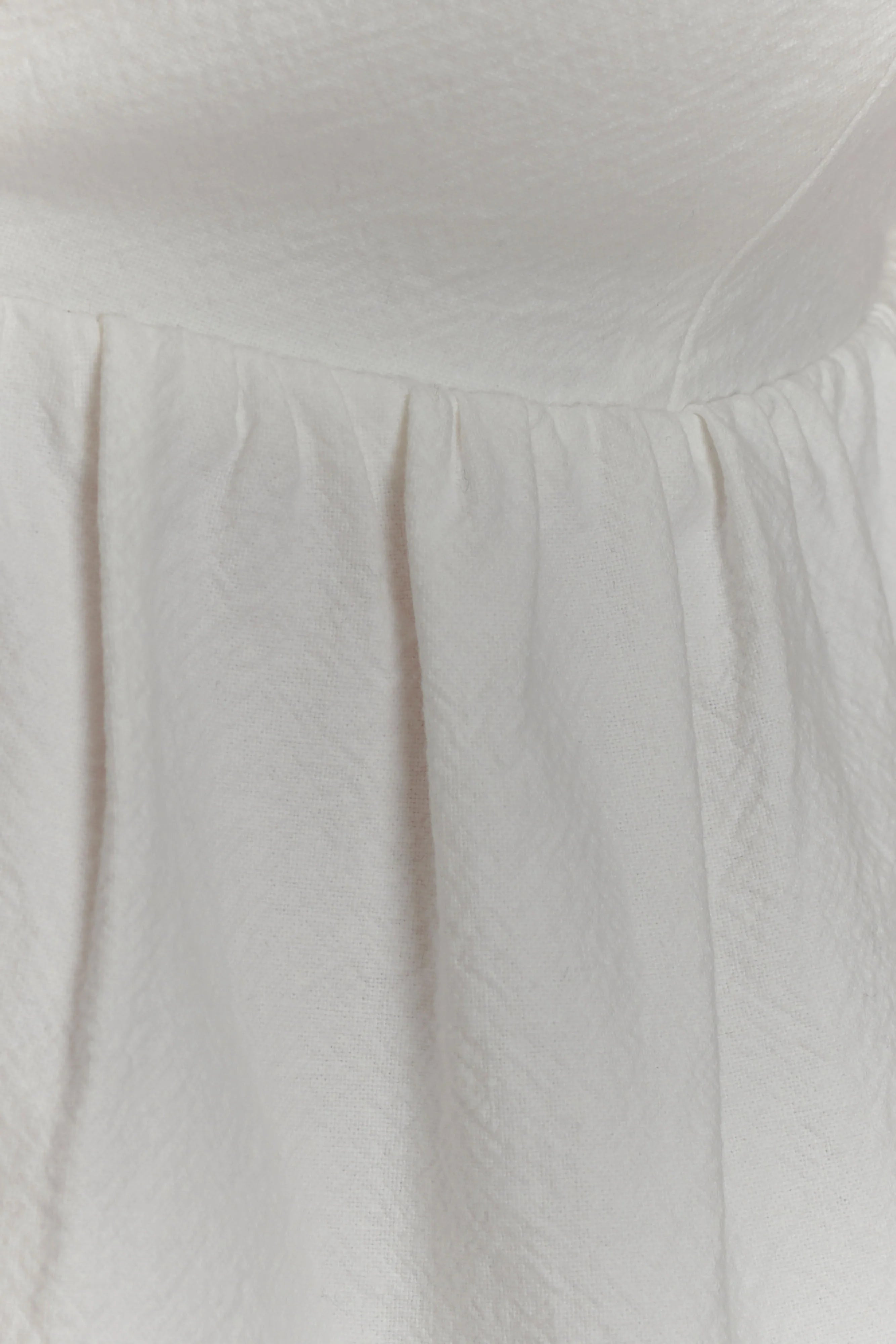 Janayia Cotton Beaded Top - White