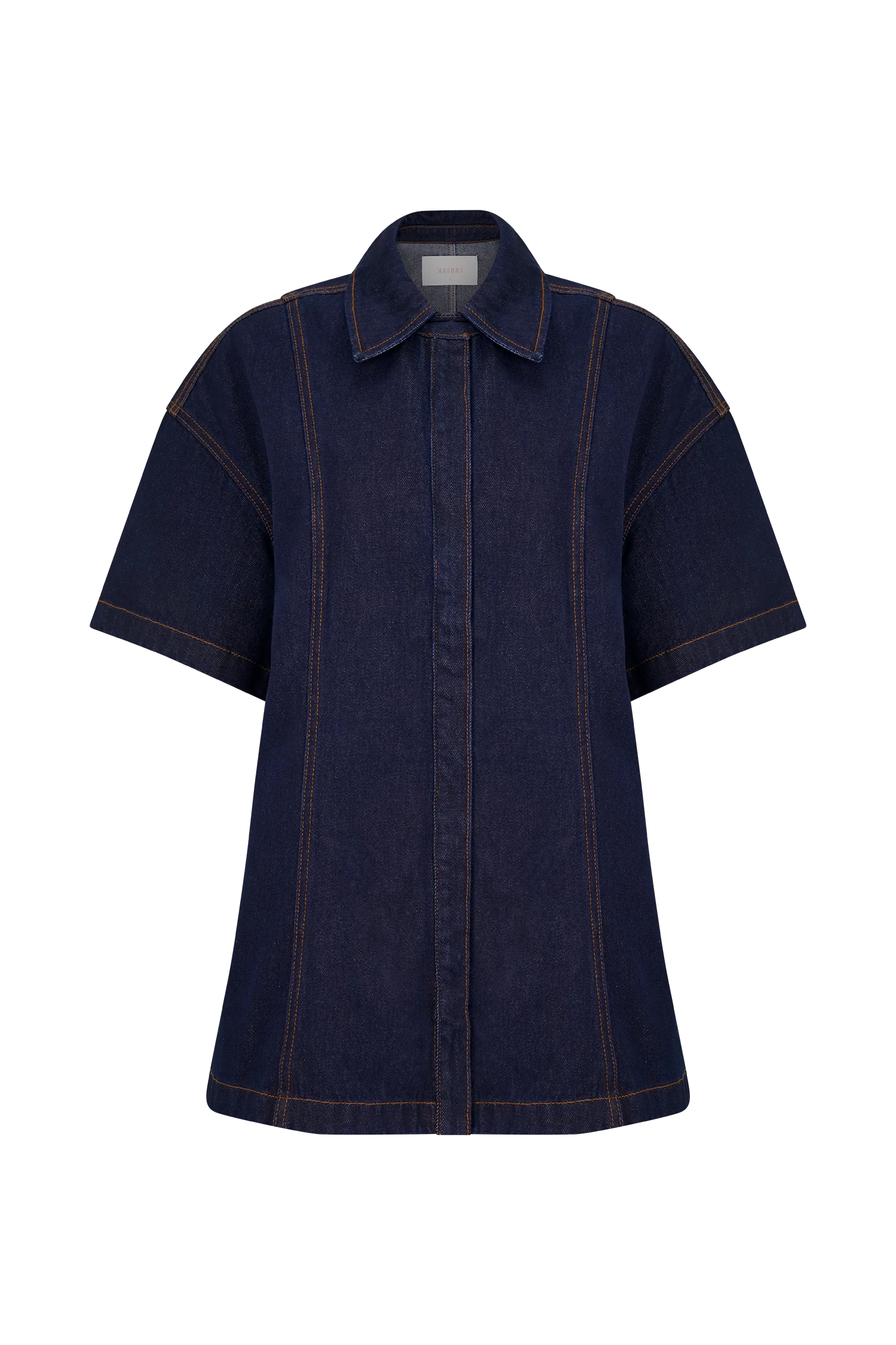 Maya Oversized Denim Shirt - Indigo Blue