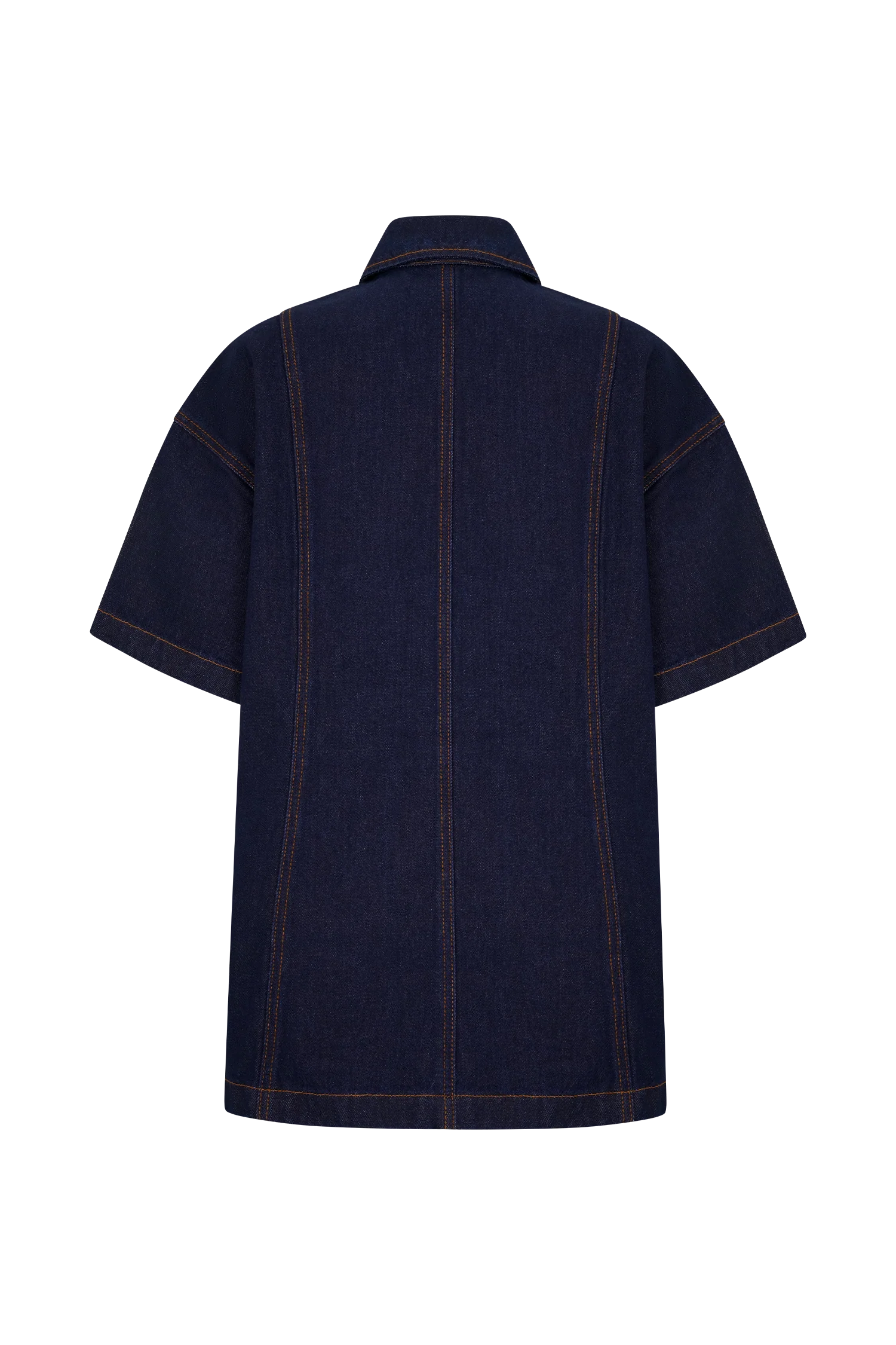 Maya Oversized Denim Shirt - Indigo Blue