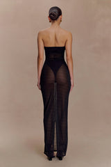 Aoife Mesh Maxi Skirt - Black