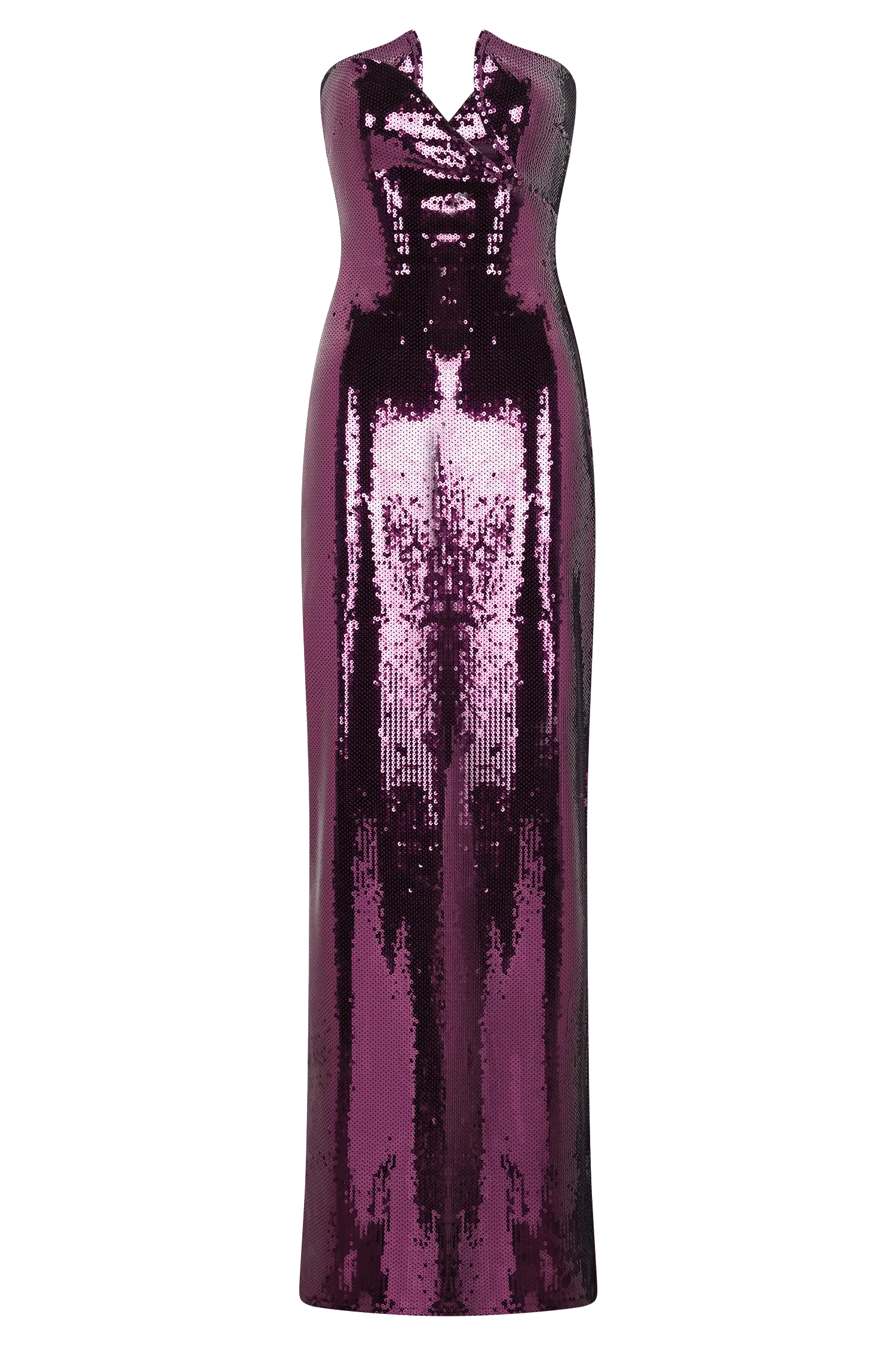 Winston Strapless Sequin Maxi Dress - Plum