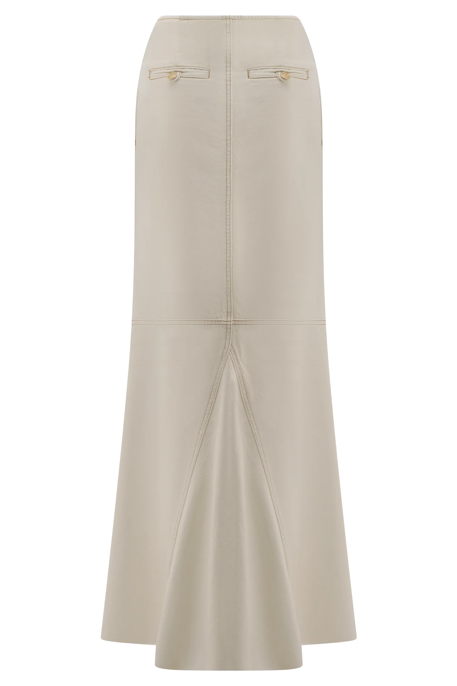 Loretta Denim Maxi Skirt - Ecru
