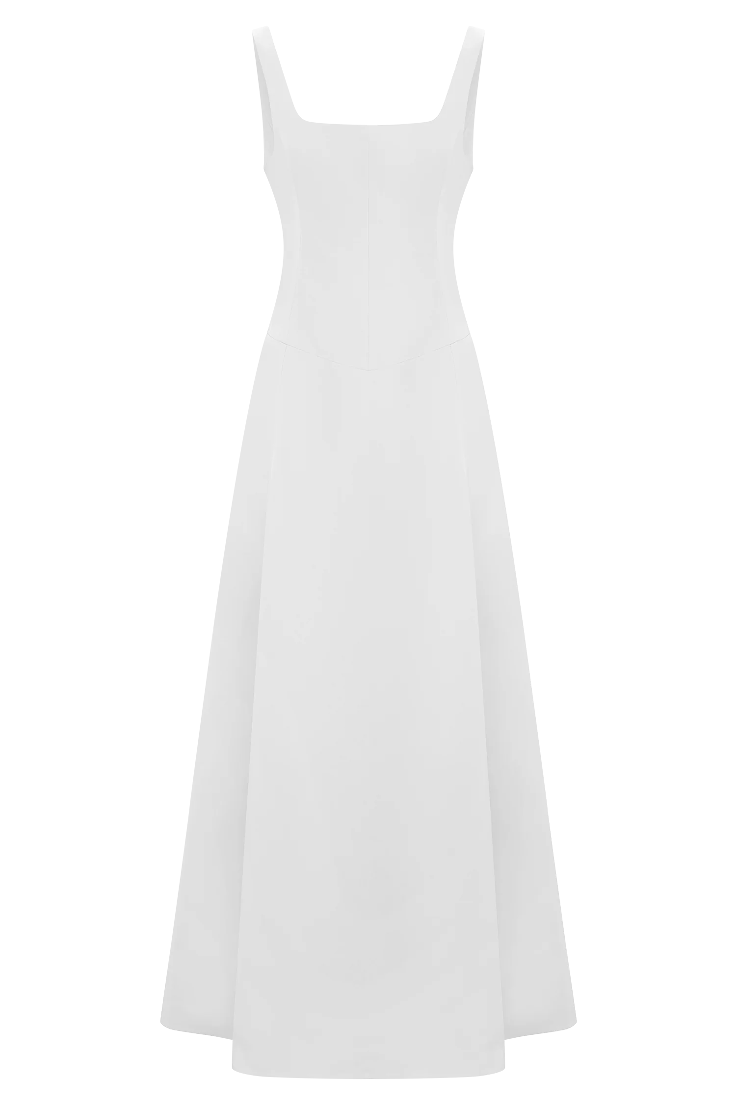 Salma Drop Waist Cotton Maxi Dress - White