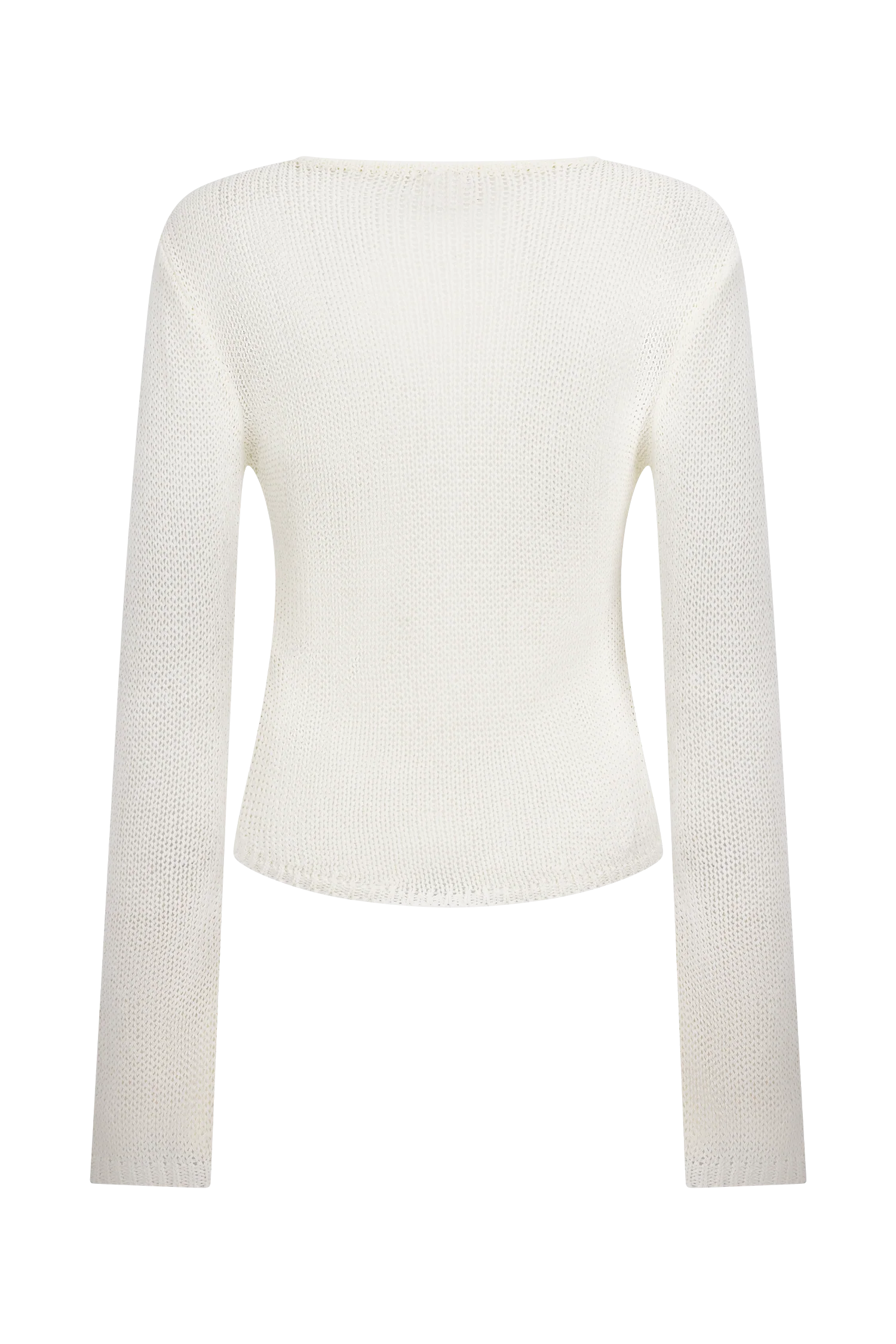 Isabella Long Sleeve Knit Top - White