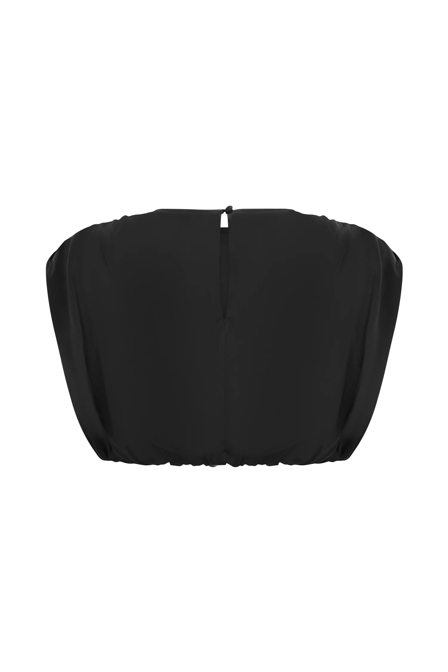 Zendaya Silk Crop Top - Black