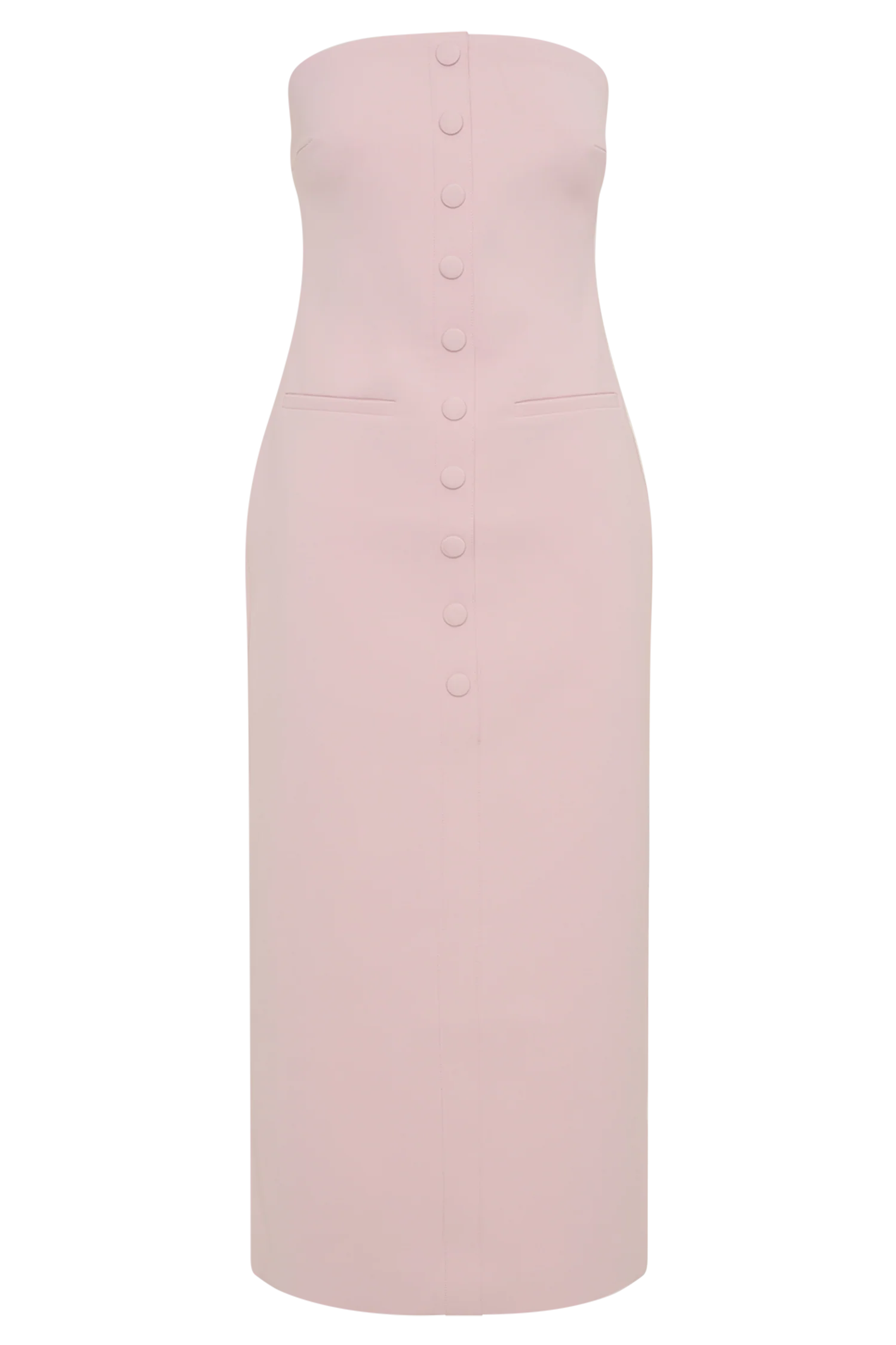 Sussan Strapless Midi Dress - Powder Pink