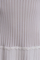 Adena Pointelle Knit Mini Dress - Ivory