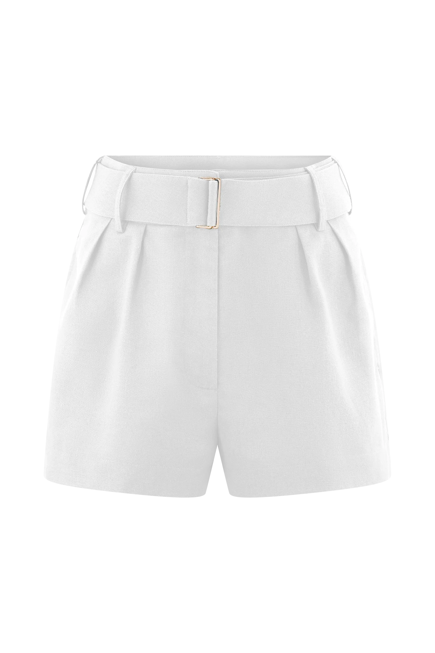 Scout Linen Belted Shorts - White