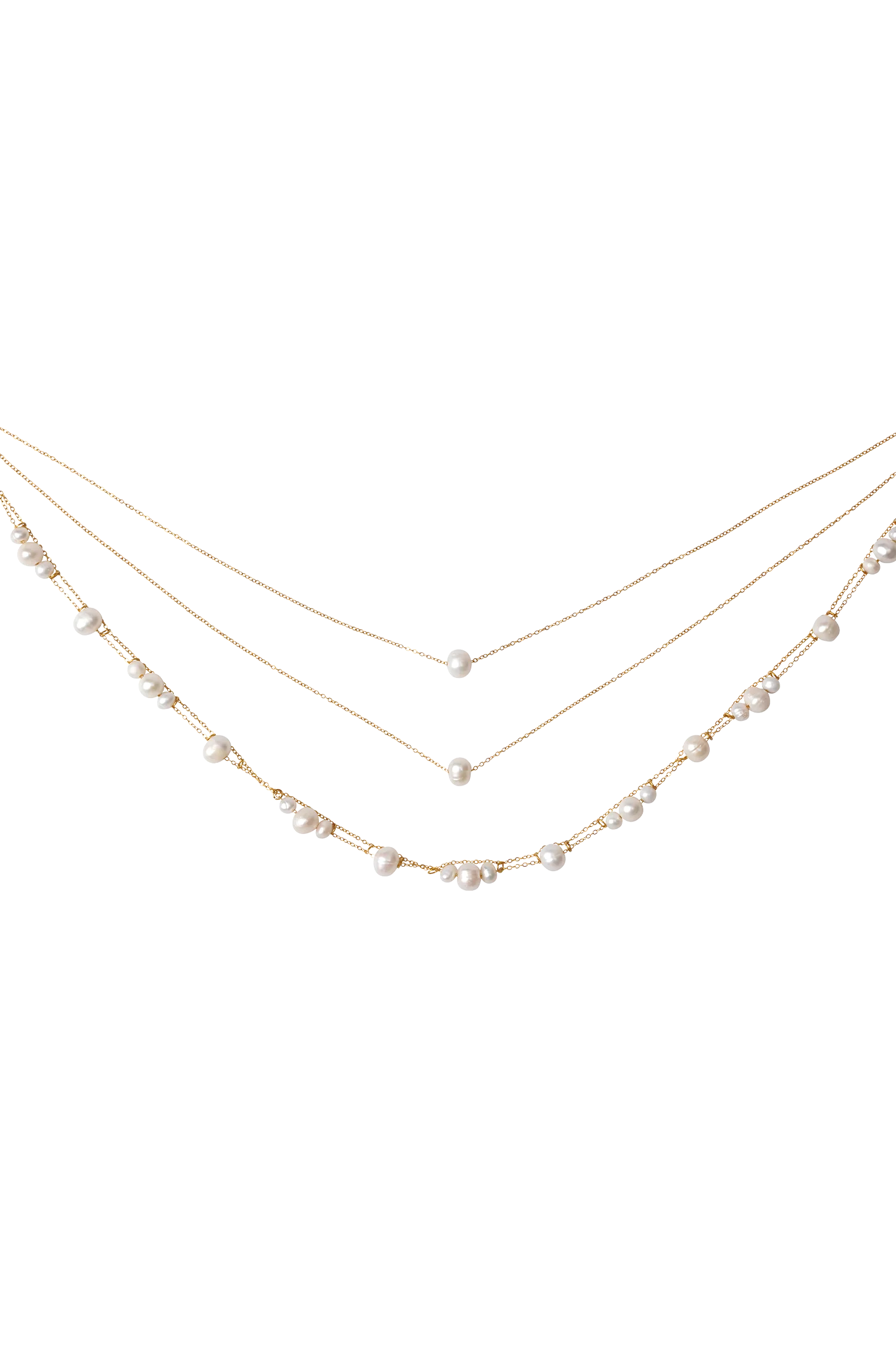 Aryanne Layered Pearl Choker - Pearl