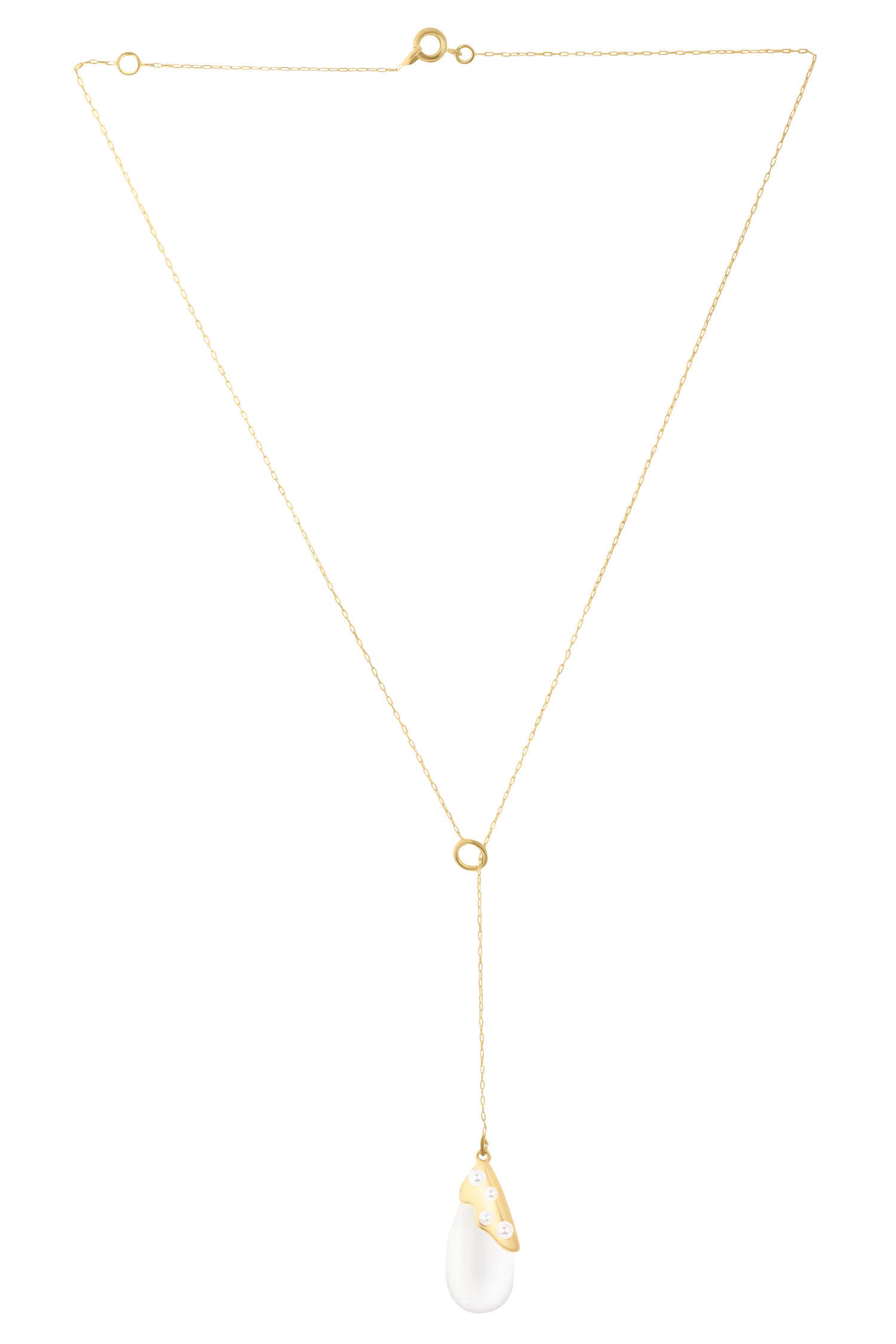 Augusta Teardrop Pendant Necklace - Gold