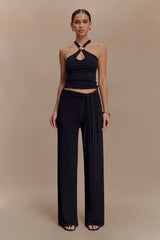 Ramona Modal Tank Top With Hardware - Black