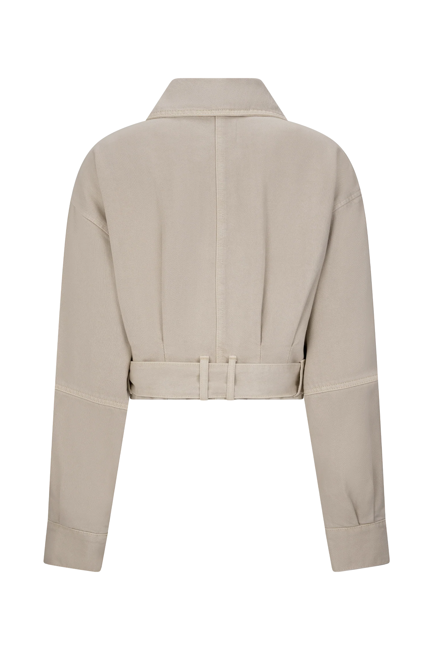 Fallon Cropped Denim Jacket - Stone Wash