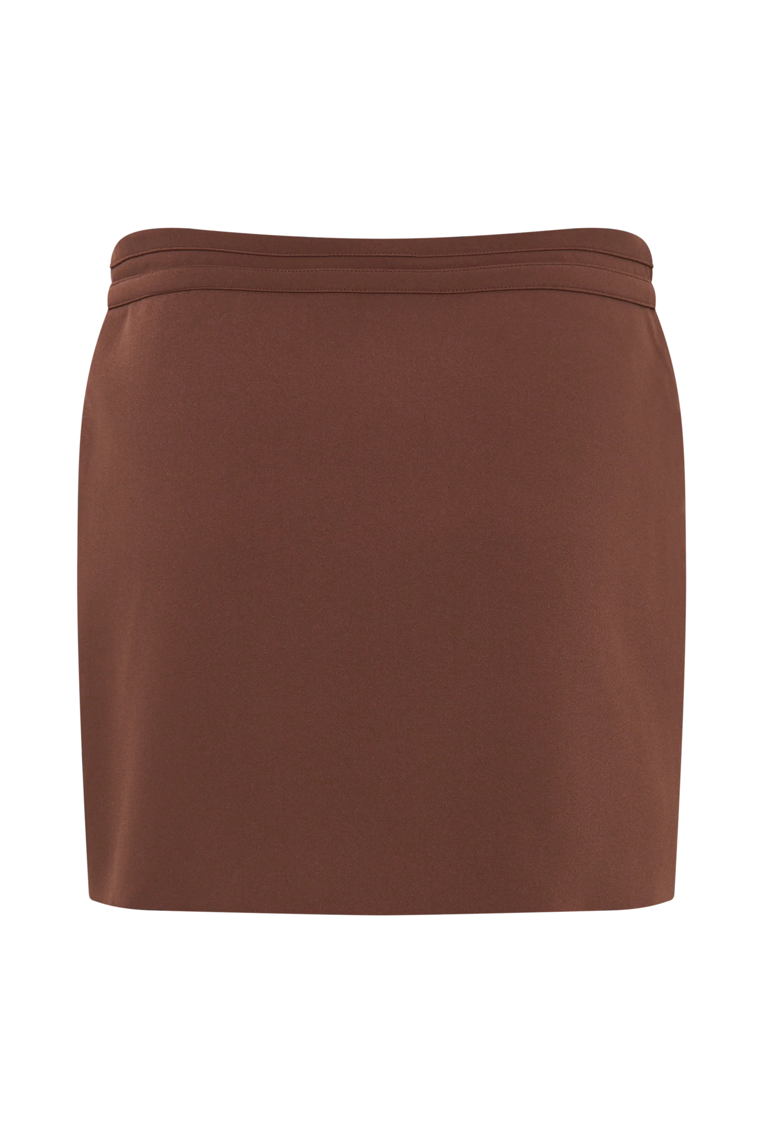 Letitia Suiting Mini Skirt With Buckle - Wood