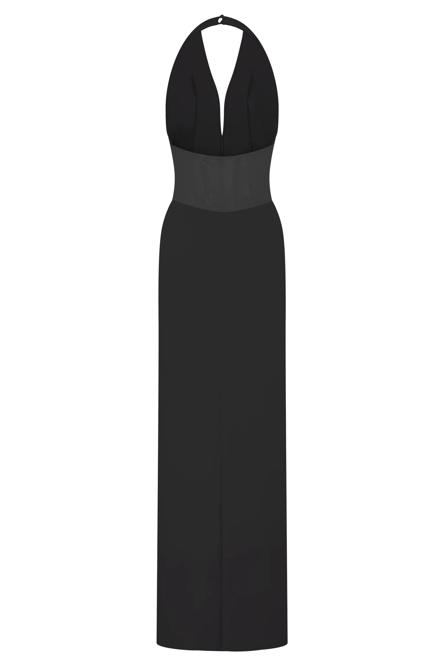 Bonnie Slinky And Lace Maxi Dress - Black