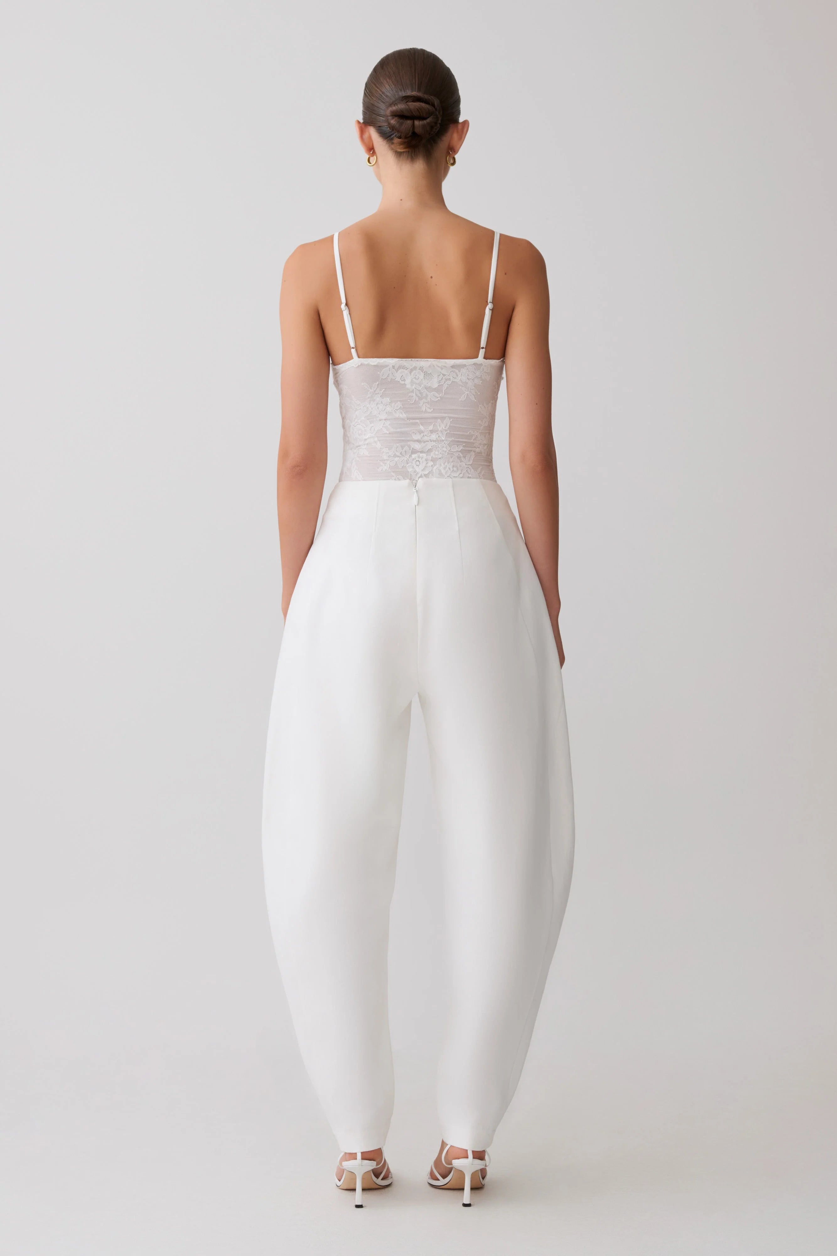 Oriana Linen Oversize Pants - White