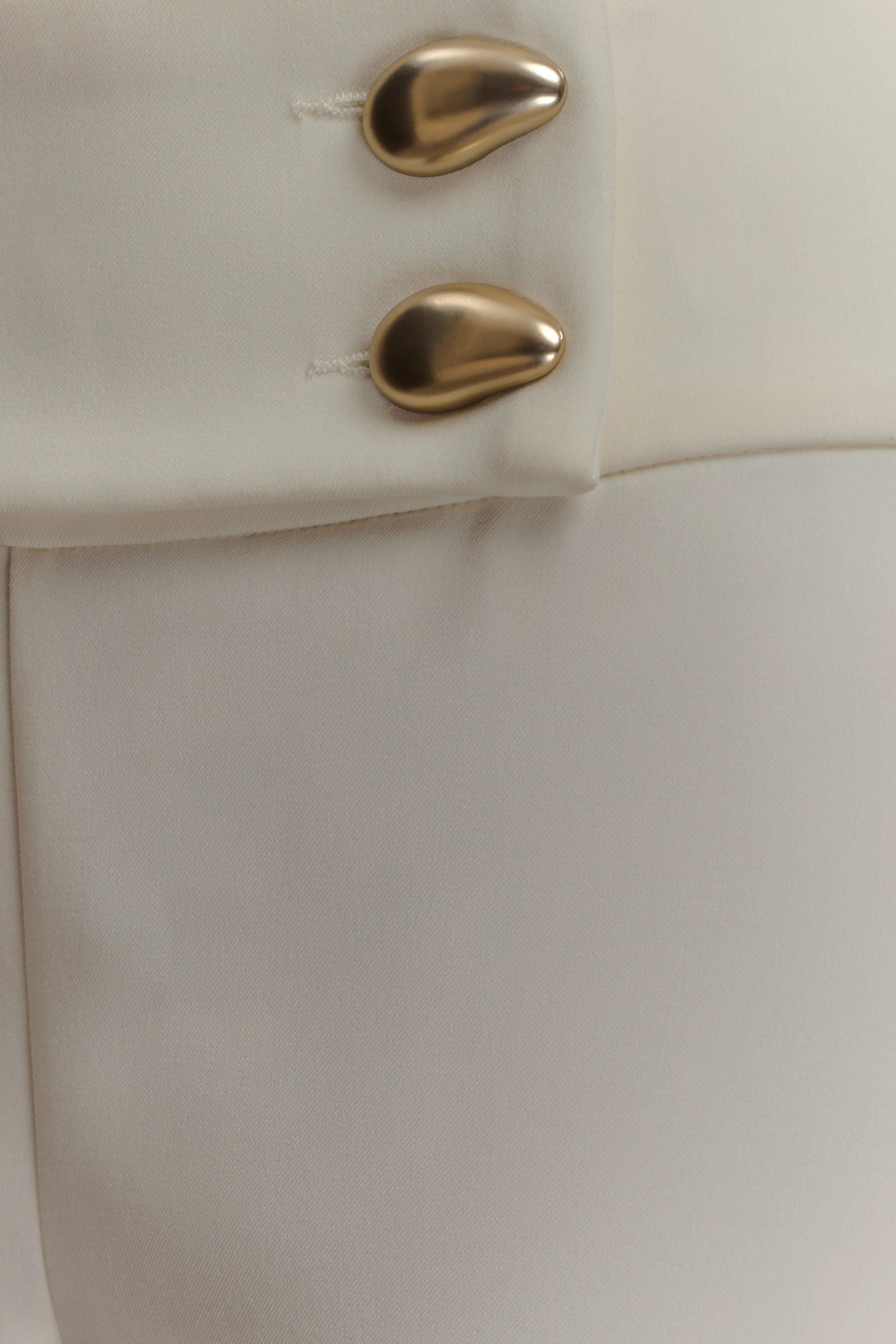 Lindie Straight Leg Suiting Pants - Ivory