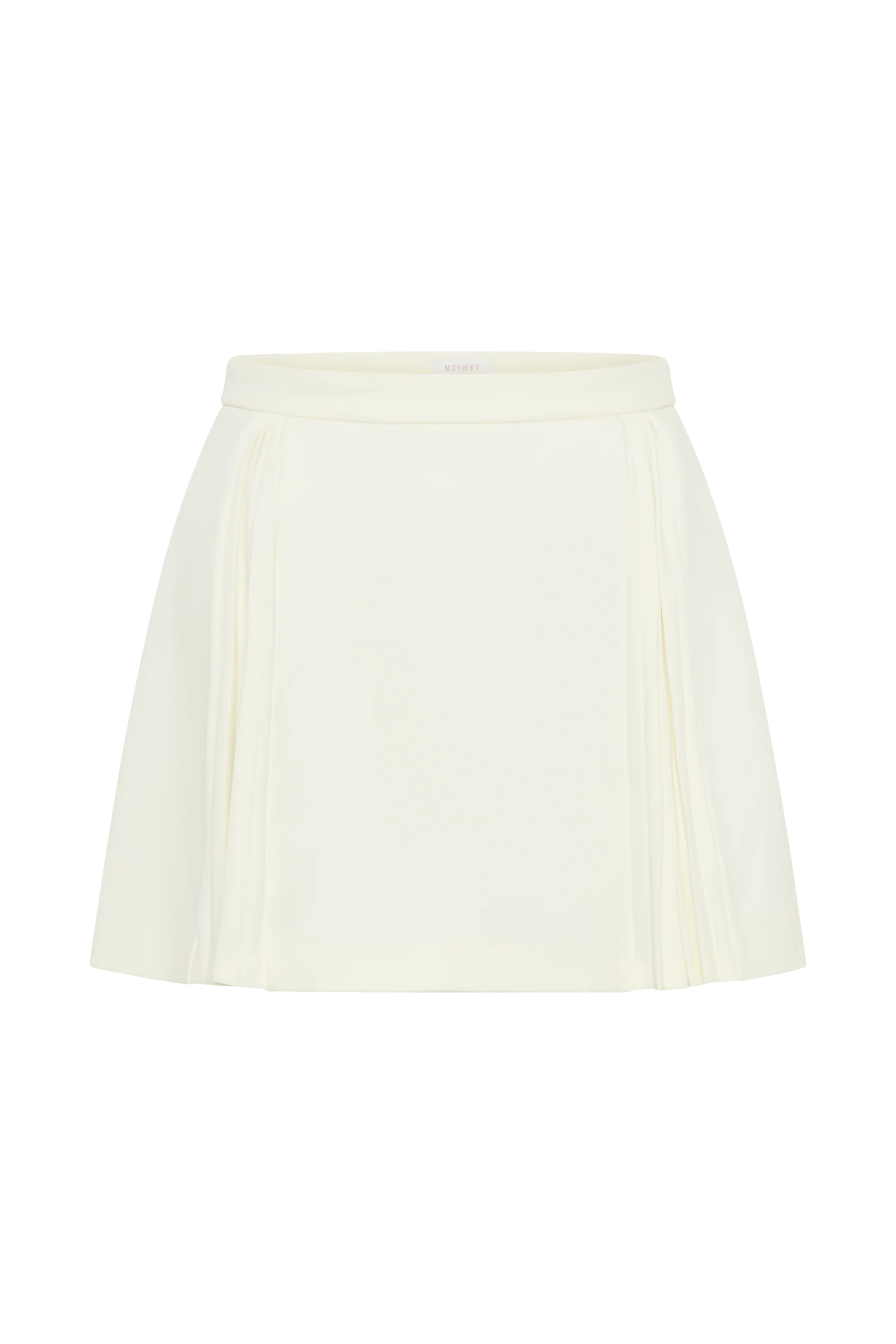 Melinda Mini Skirt With Pleats - Ivory
