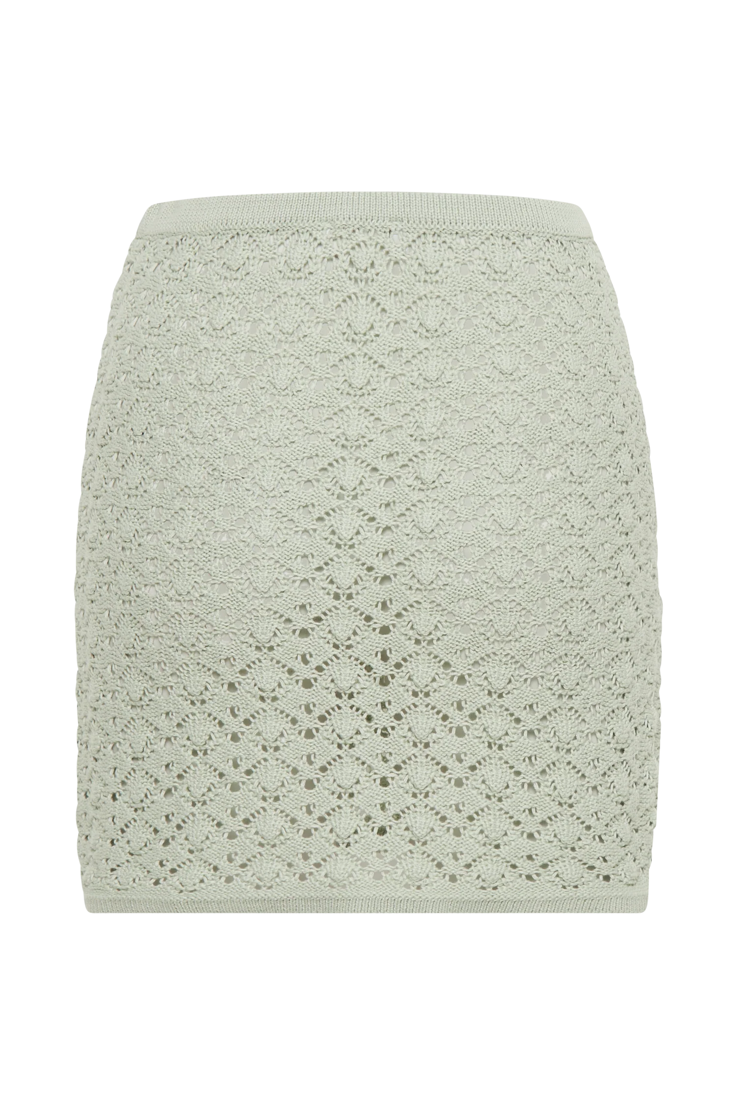 Murphy A-Line Knit Mini Skirt - Pastel Green