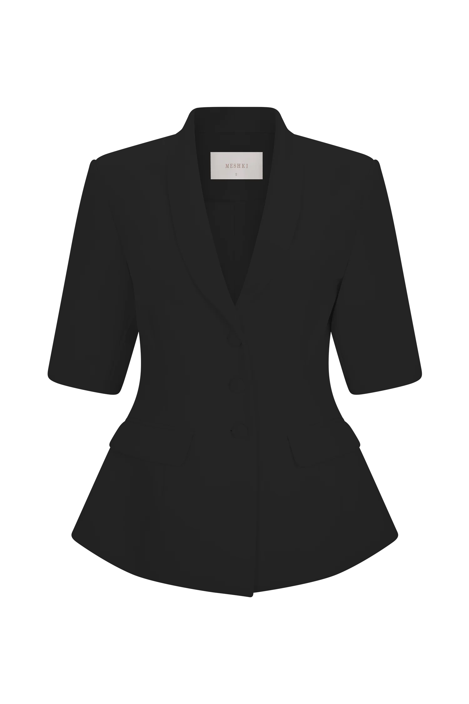 Opal Puff Sleeve Suiting Top - Black