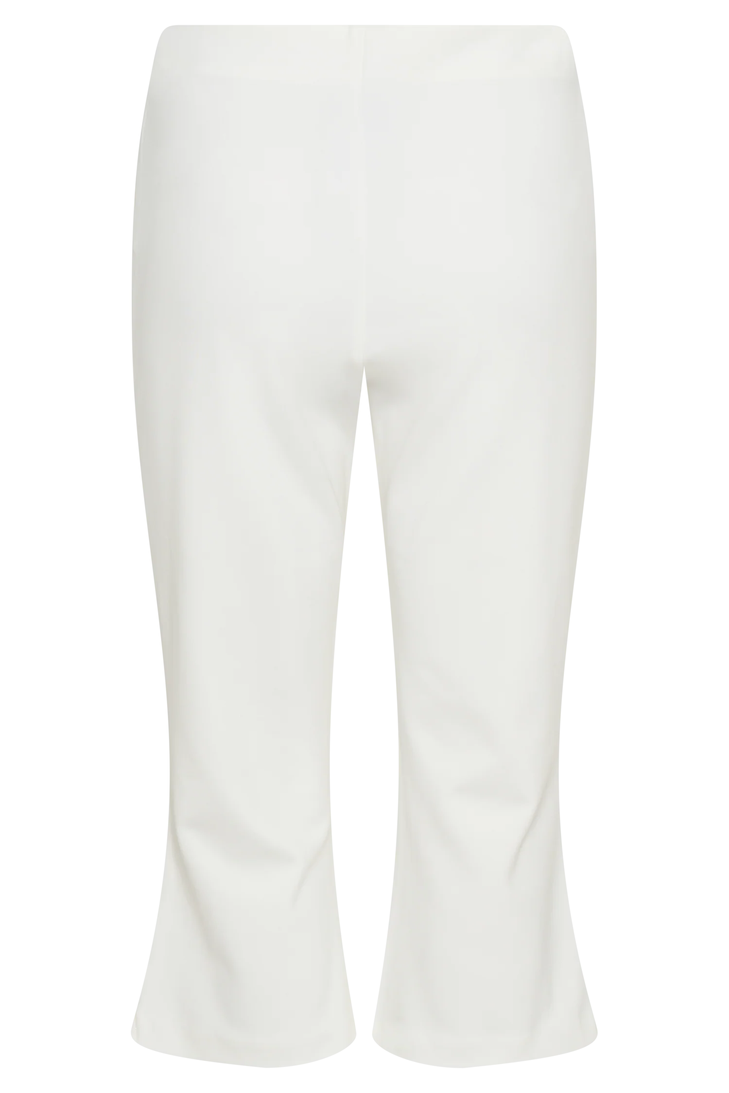 Layla Flared Crepe Capri Pants - White