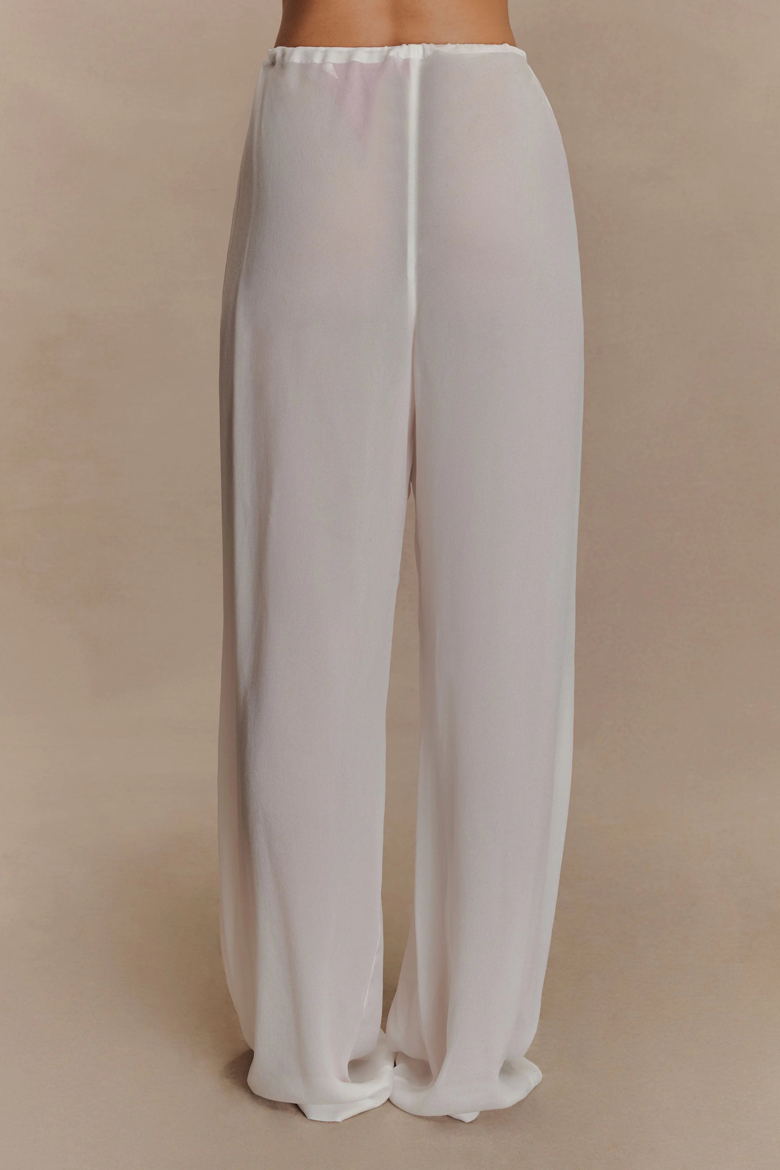 Tonya Sheer Straight Leg Pant - Ivory