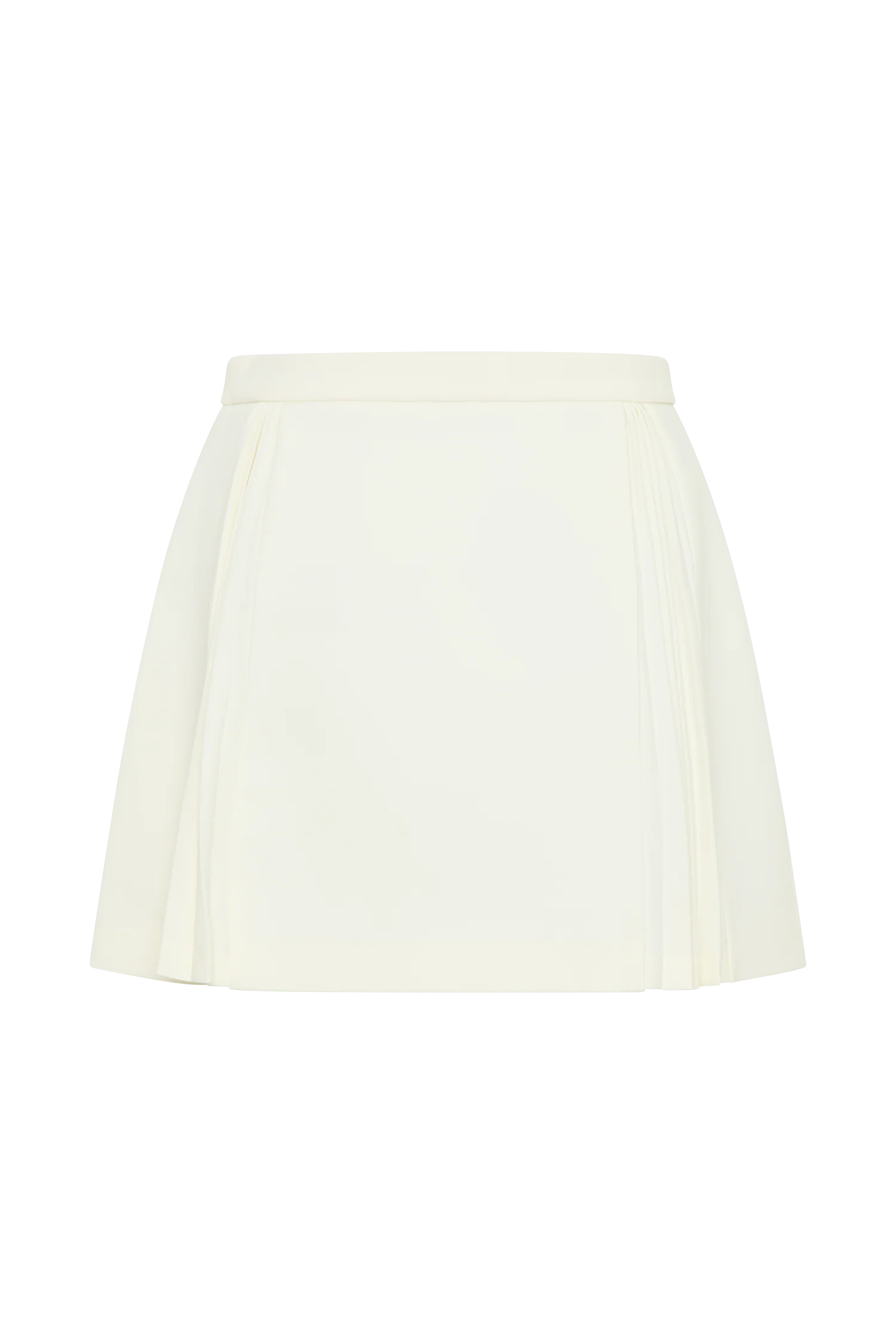 Melinda Mini Skirt With Pleats - Ivory