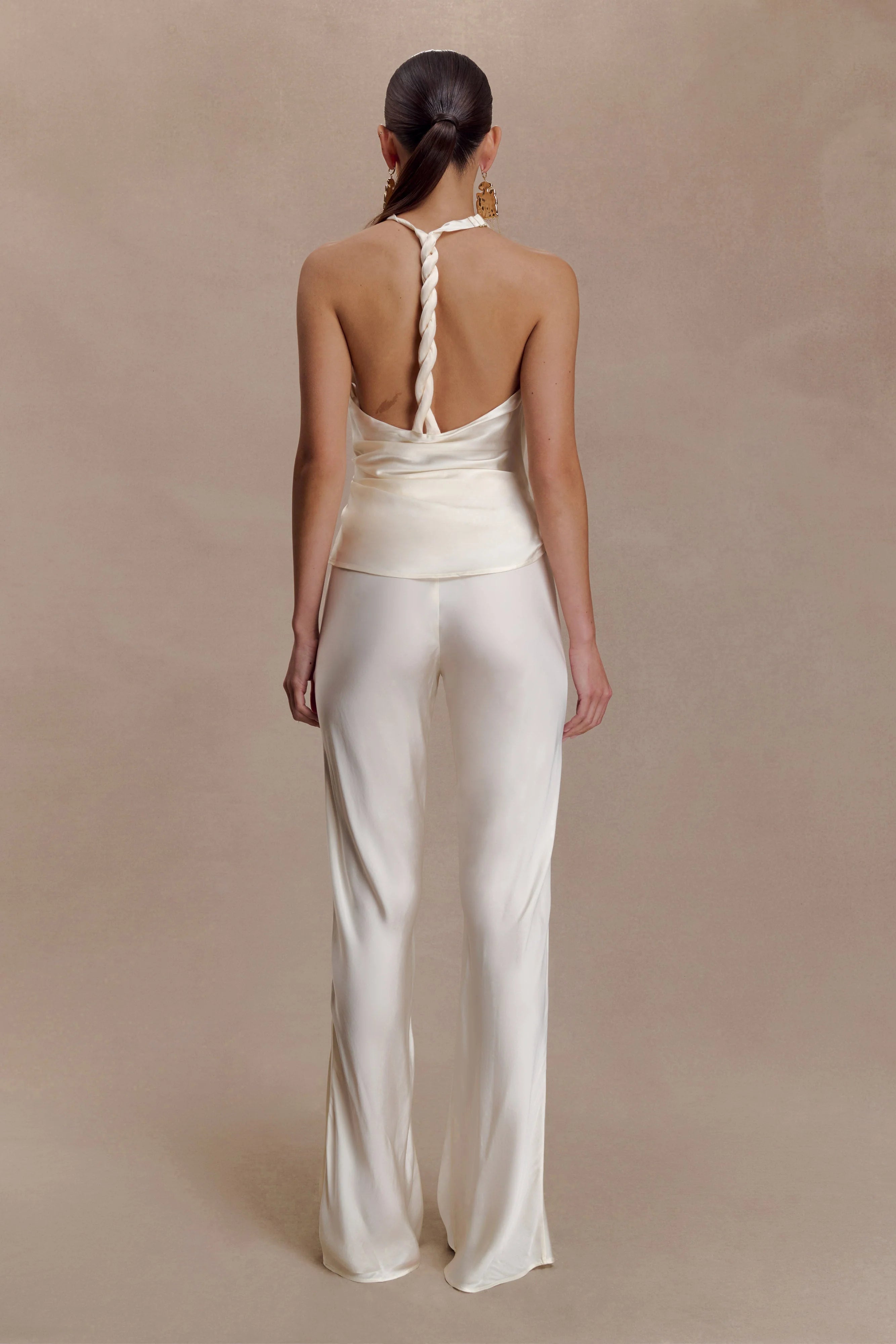 Bianca Satin Pants - Ivory