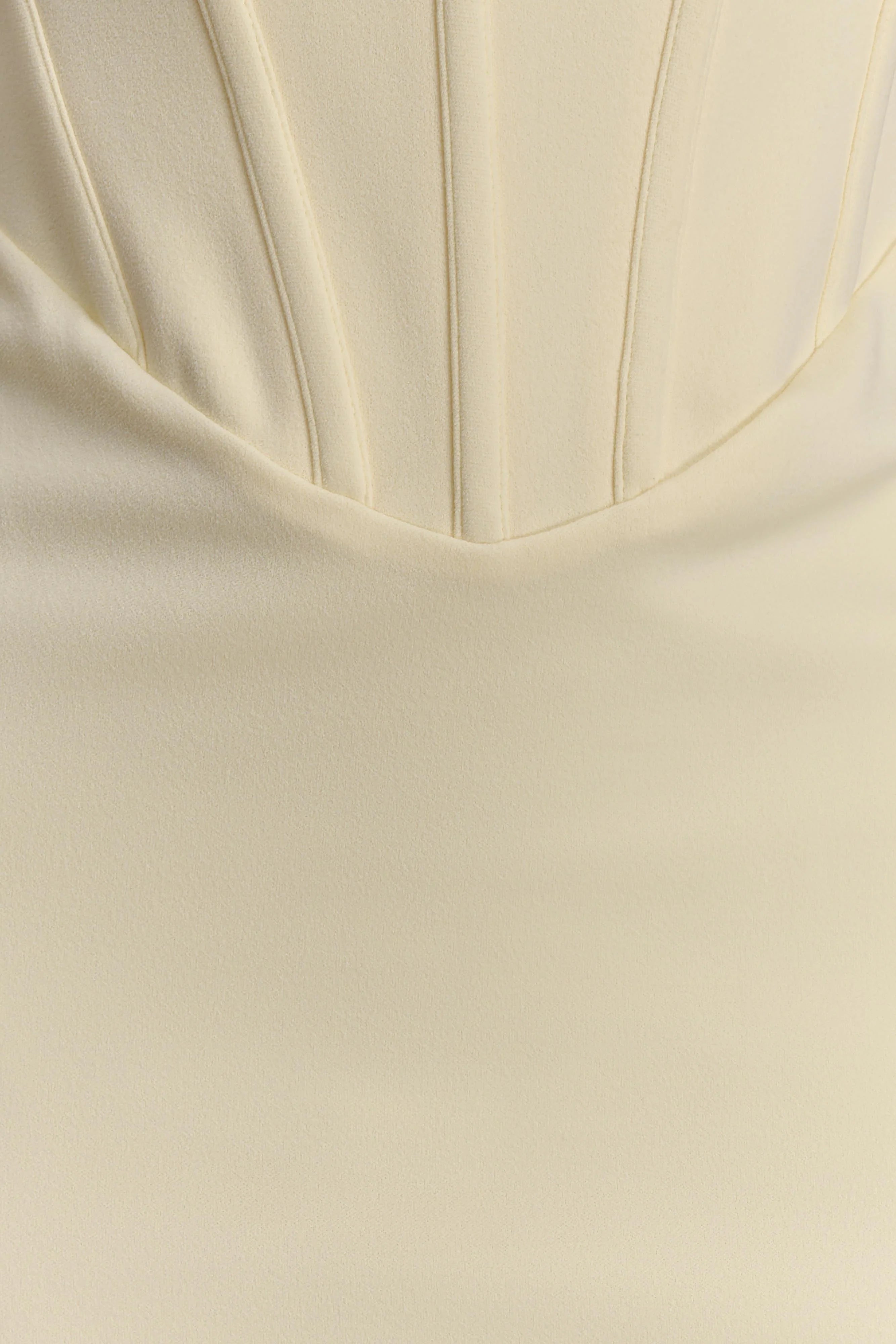 Luella Crepe Corset Maxi Dress - Lemon