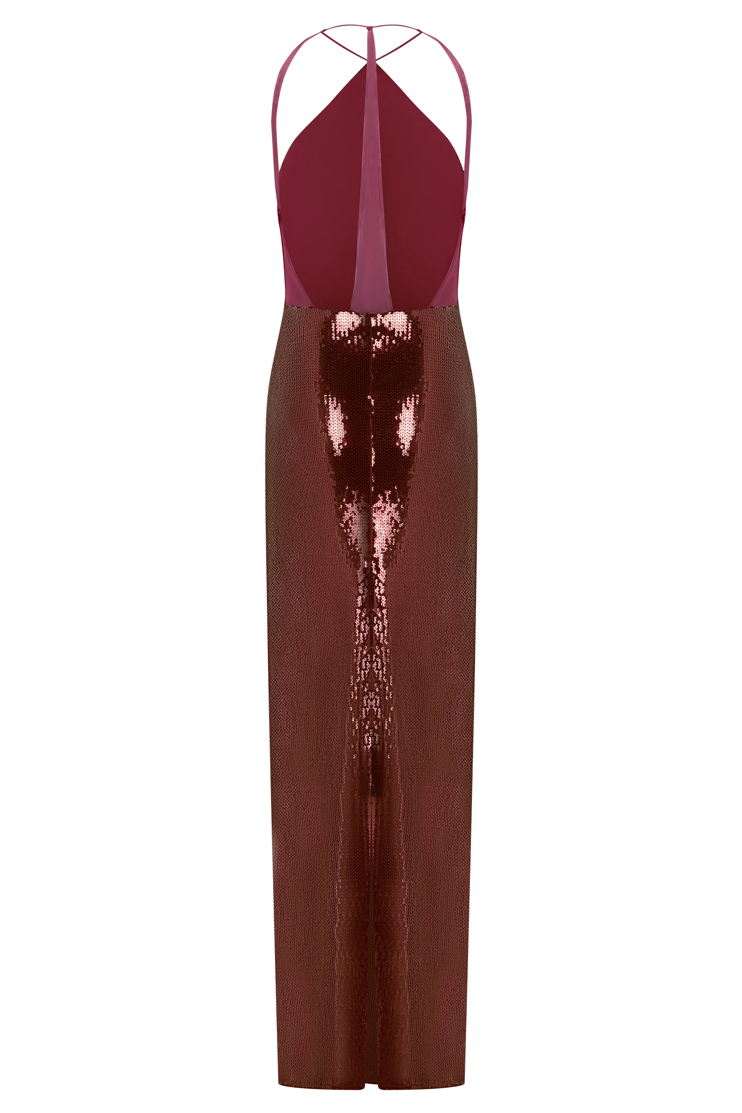 Baldwin Sequin Cut Out Maxi Dress - Mahogany