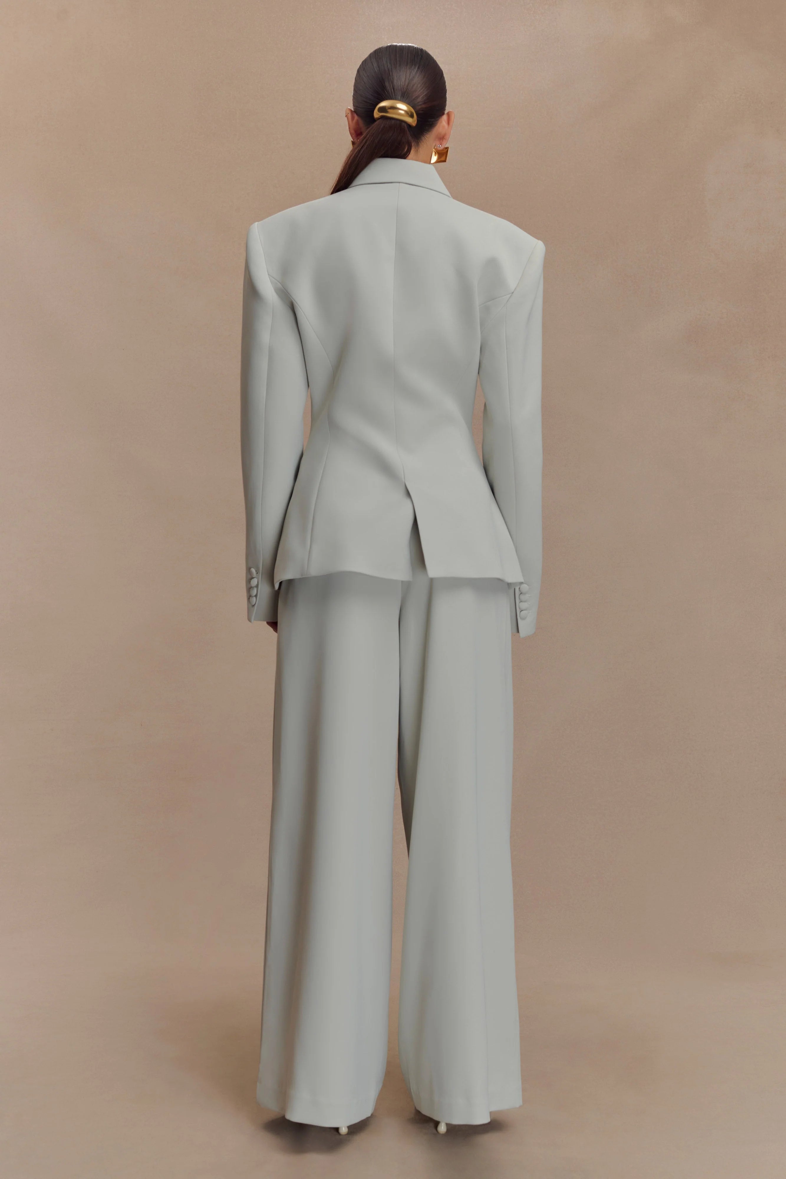 Jameson Cinched Suiting Blazer - Light Sage