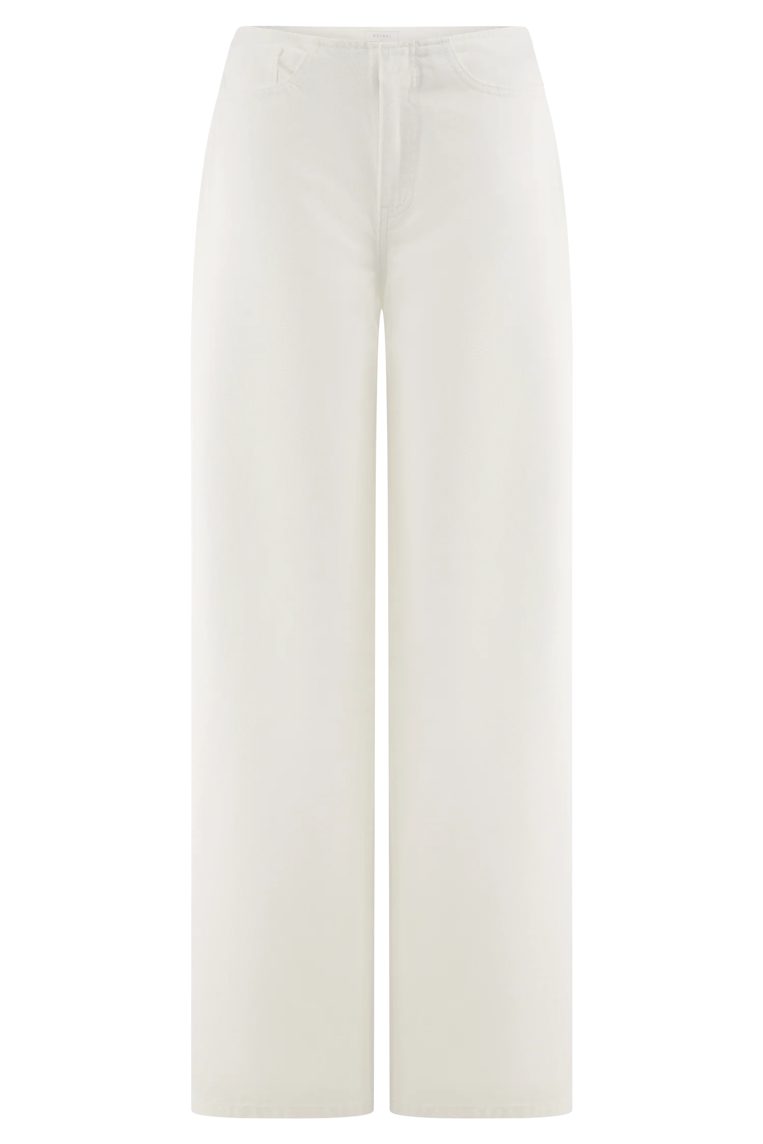 Caitlin Mid Rise Denim Jeans - White