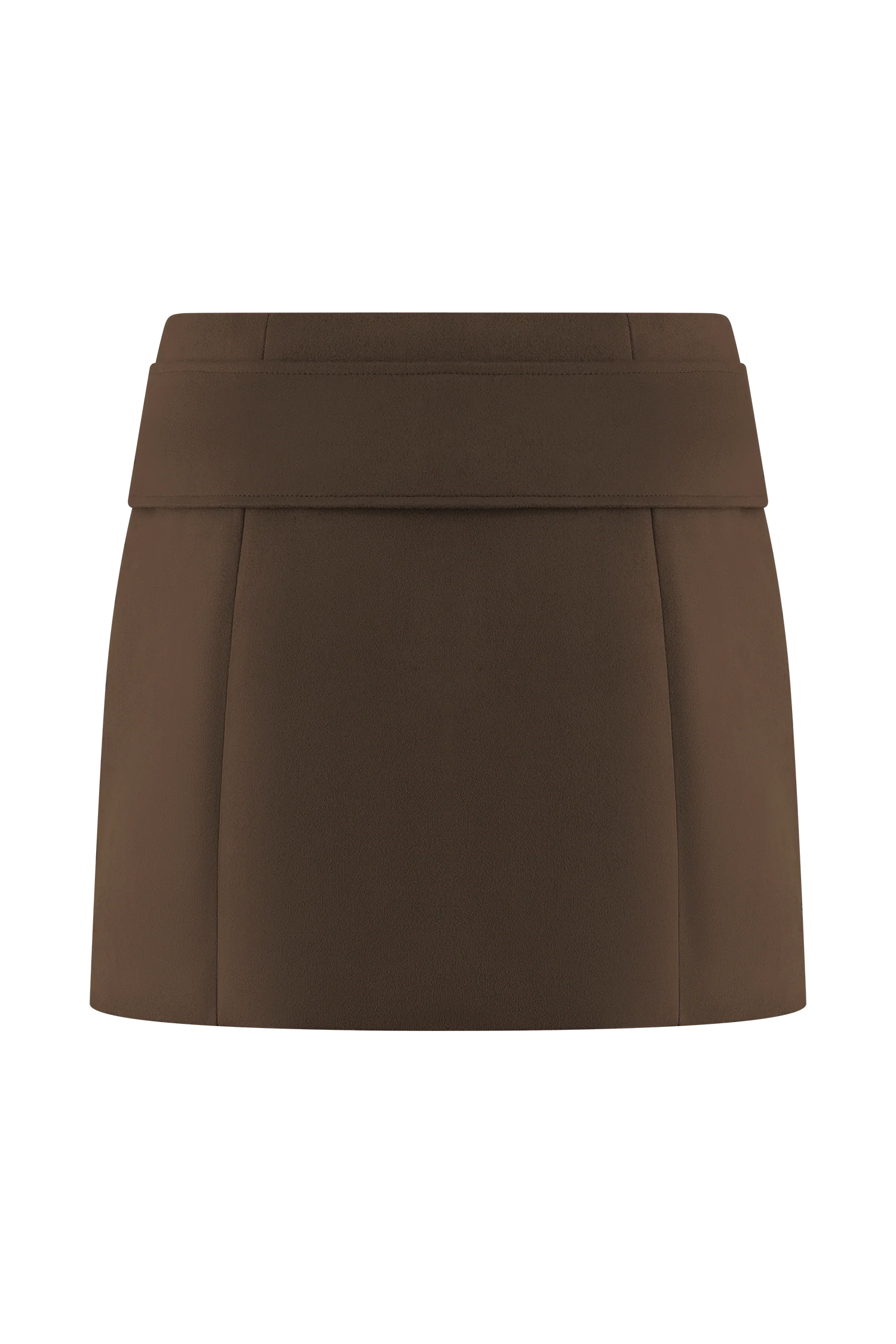 Hayes Faux Suede Belted Mini Skirt - Chocolate