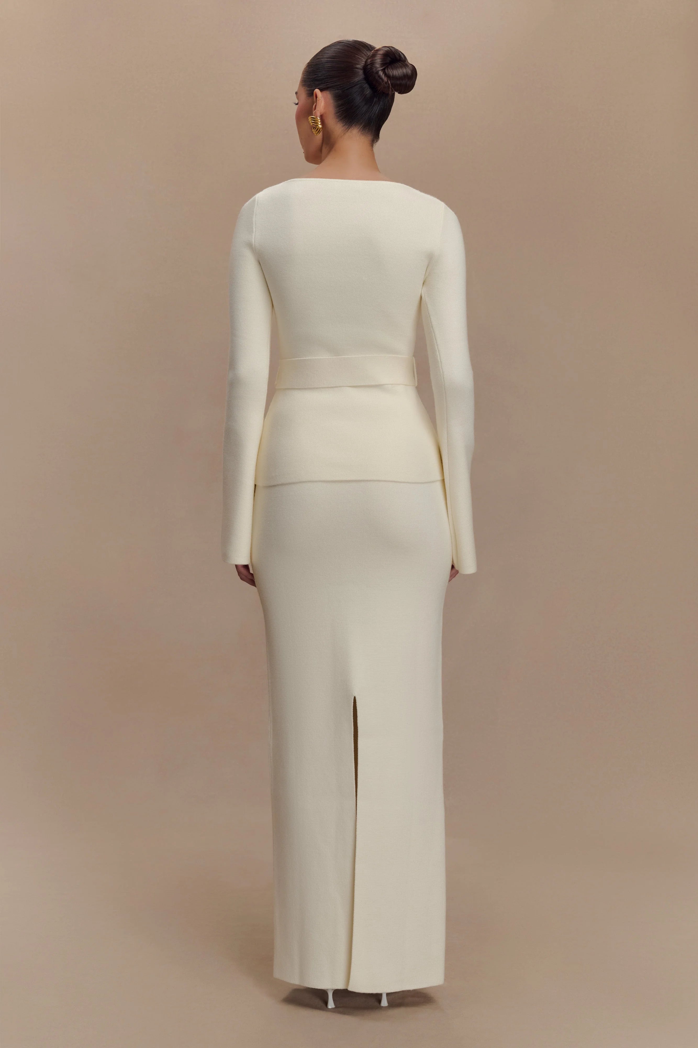 Kyle Knit Maxi Skirt - Ivory