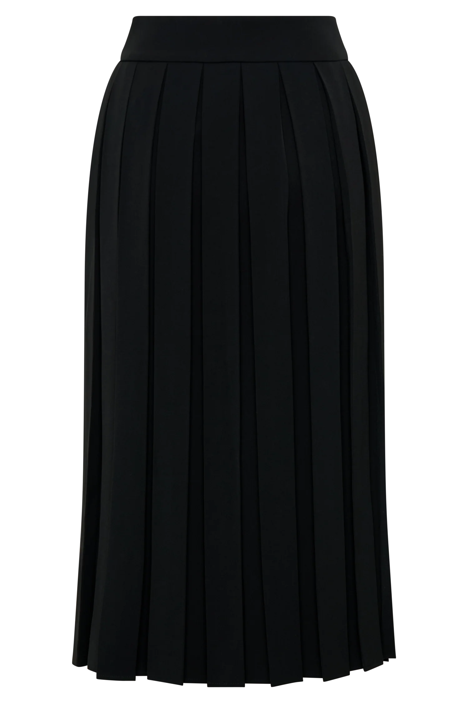 Sunny Pleated Midi Skirt - Black