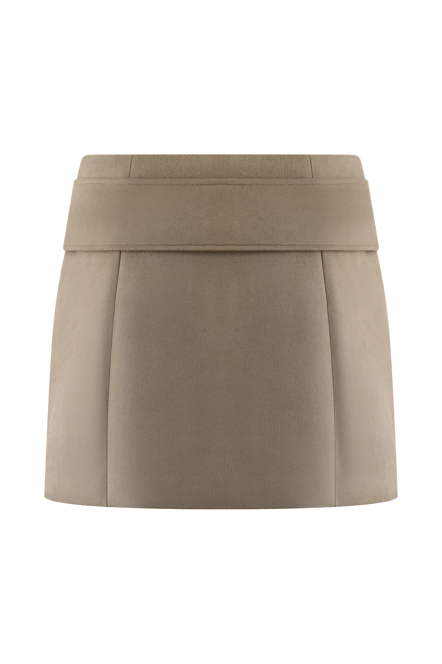 Hayes Faux Suede Belted Mini Skirt - Sand