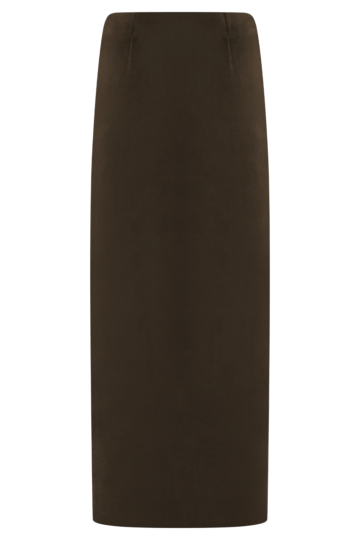 Hayes Faux Suede Midi Skirt - Chocolate