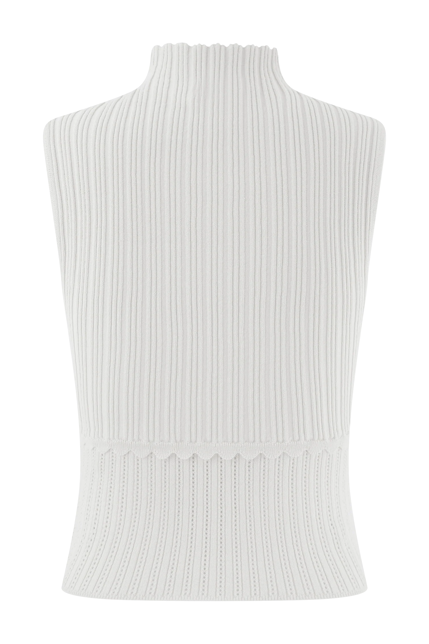 Indy Pointelle Knit Top - Ivory