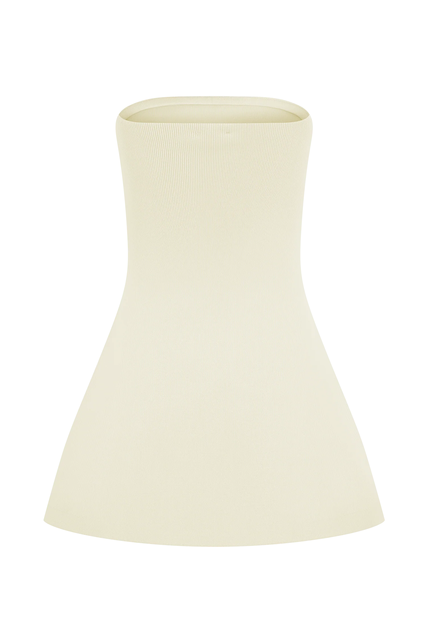 Anette Bandage Knit Strapless Top - Ivory