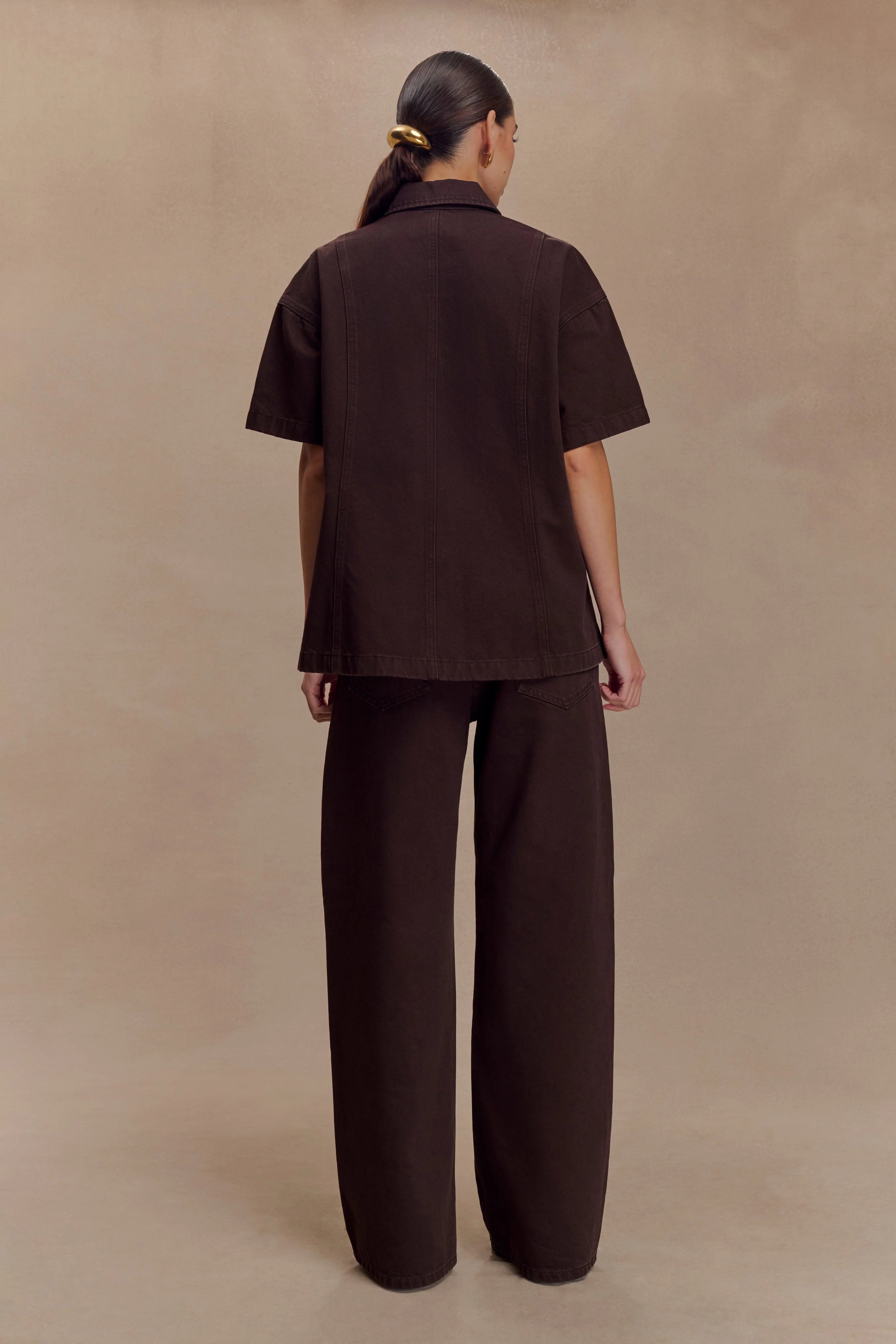 Mannon Mid Rise Denim Jeans - Chocolate