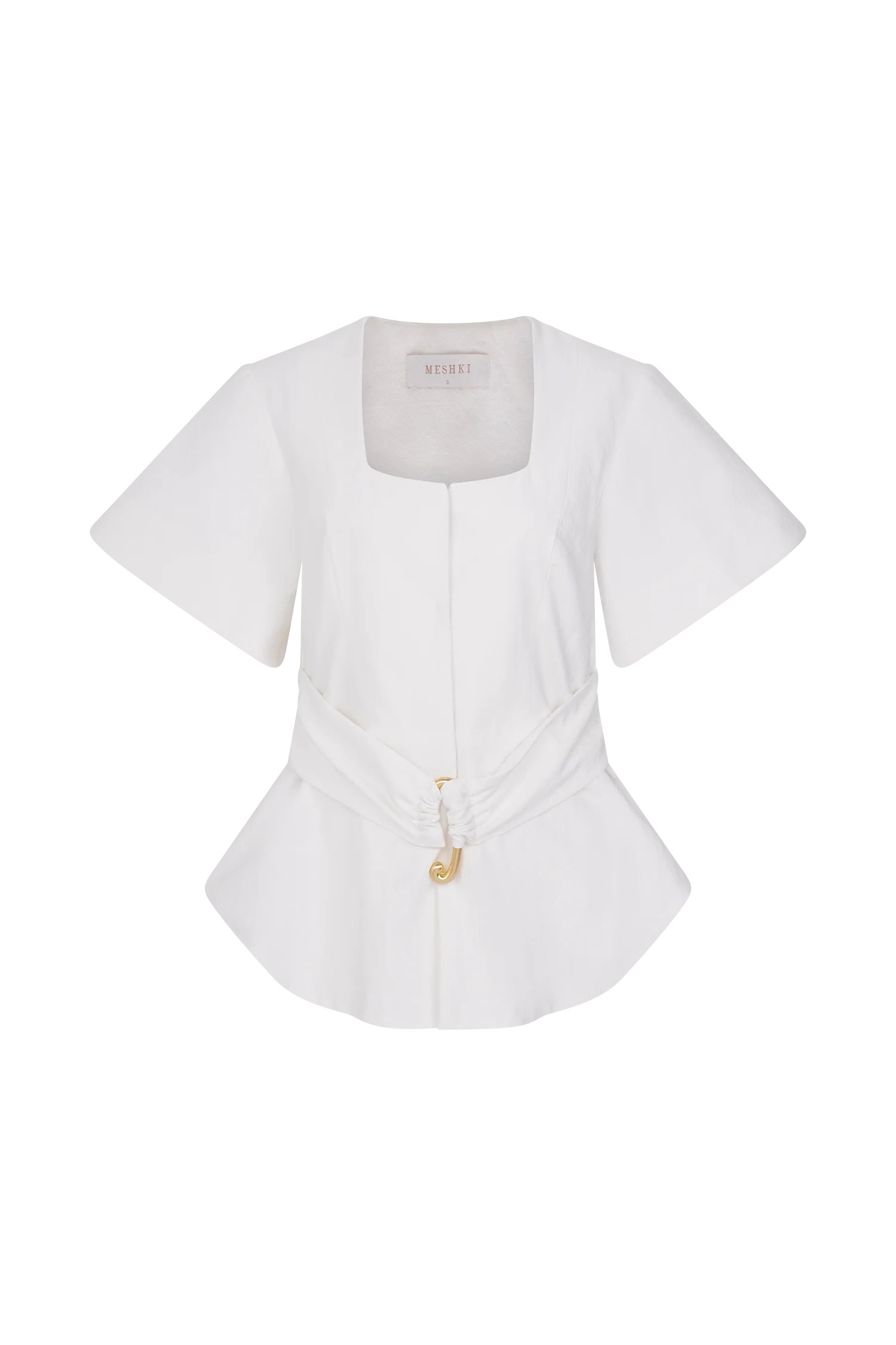 Liberty Cotton Shortsleeve Top - White