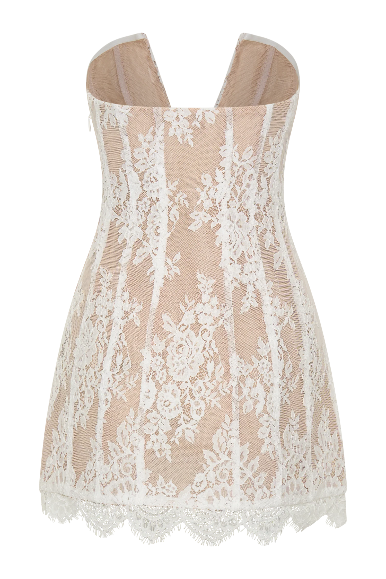 Zoey Lace Corset Mini Dress - Ivory