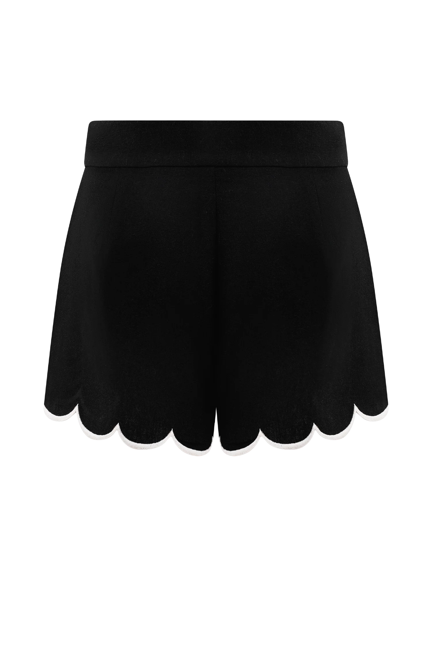 Judith Scallop Shorts - Black
