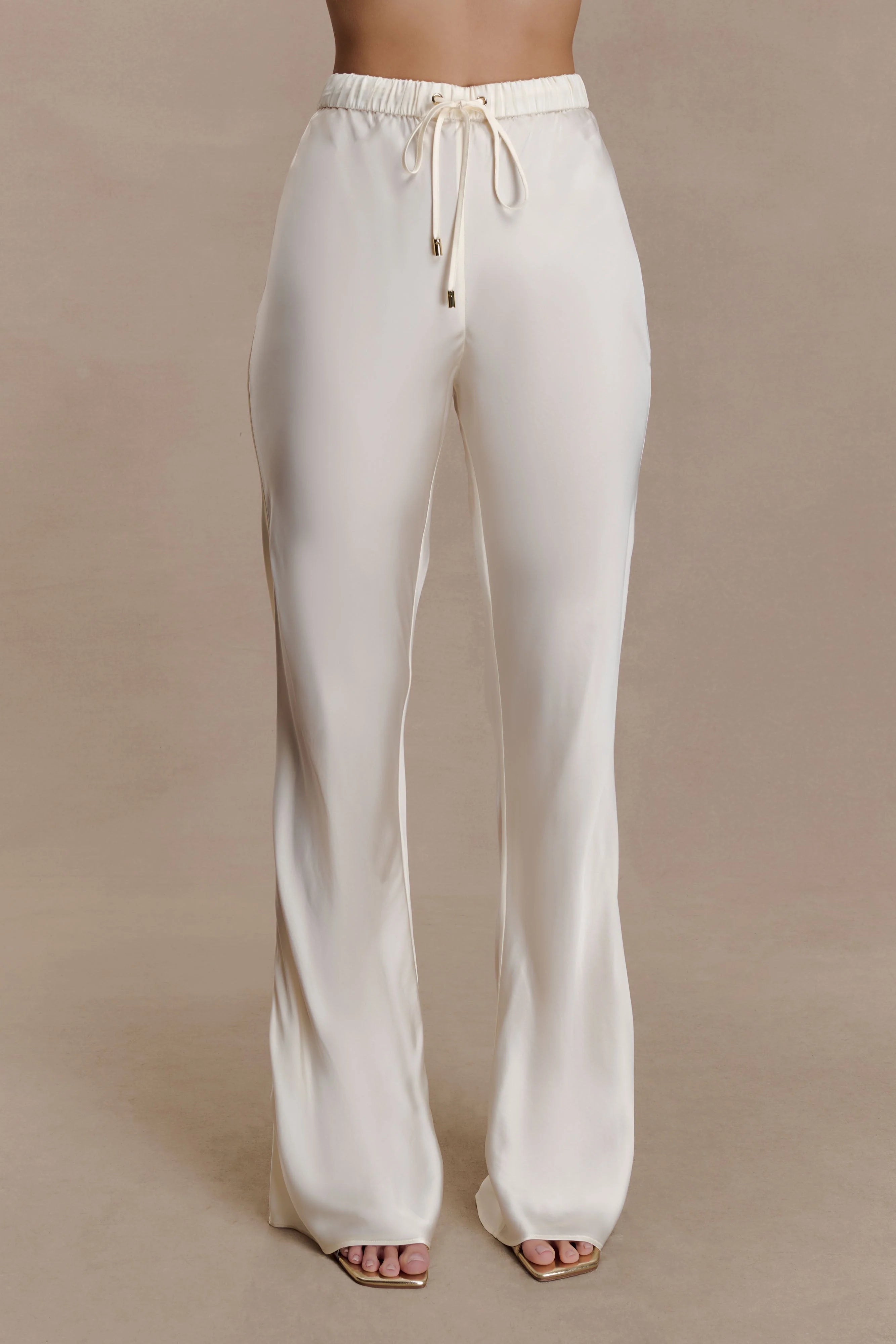 Bianca Satin Pants - Ivory