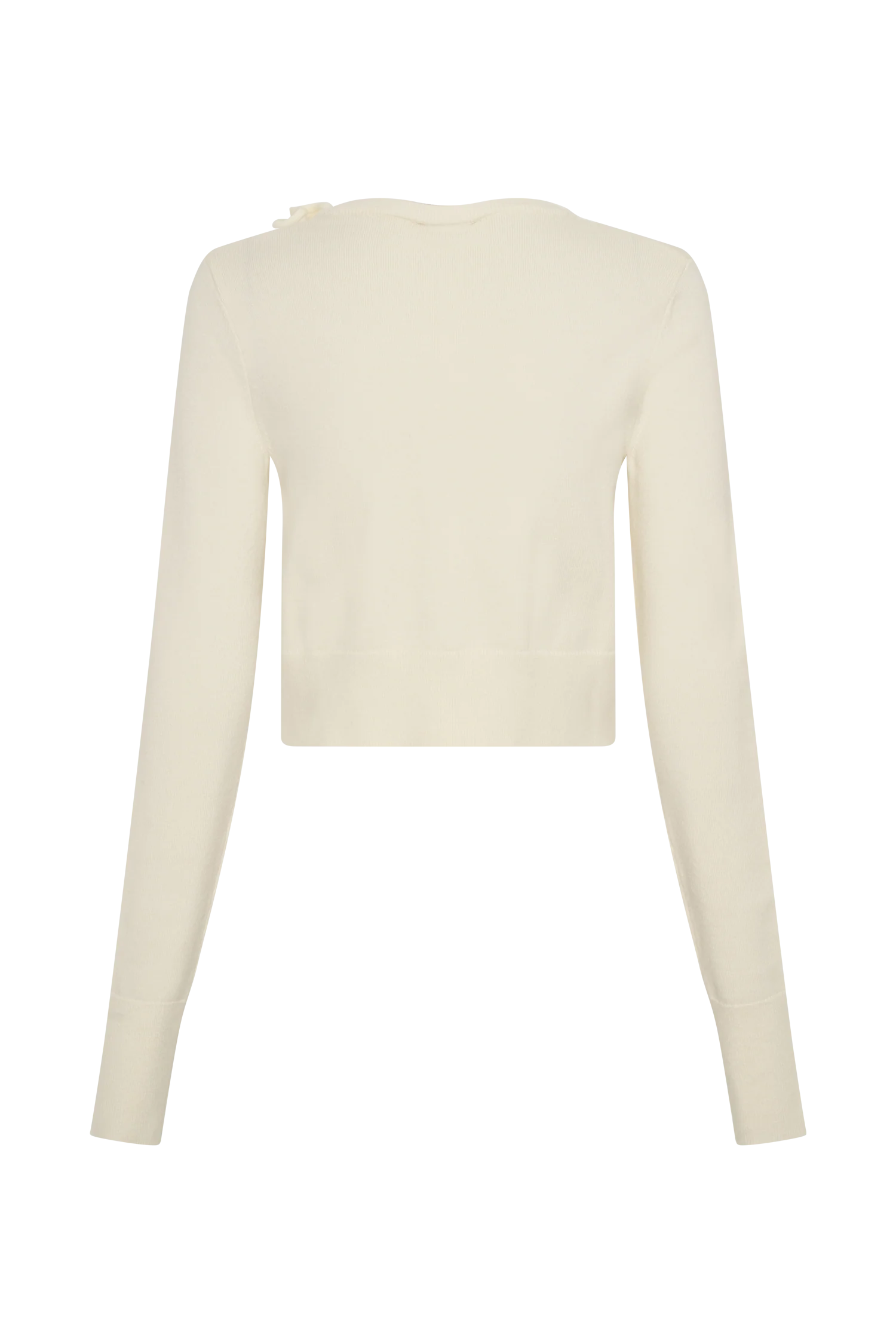 Gianna Knit Cardigan With Flowers - Cream
