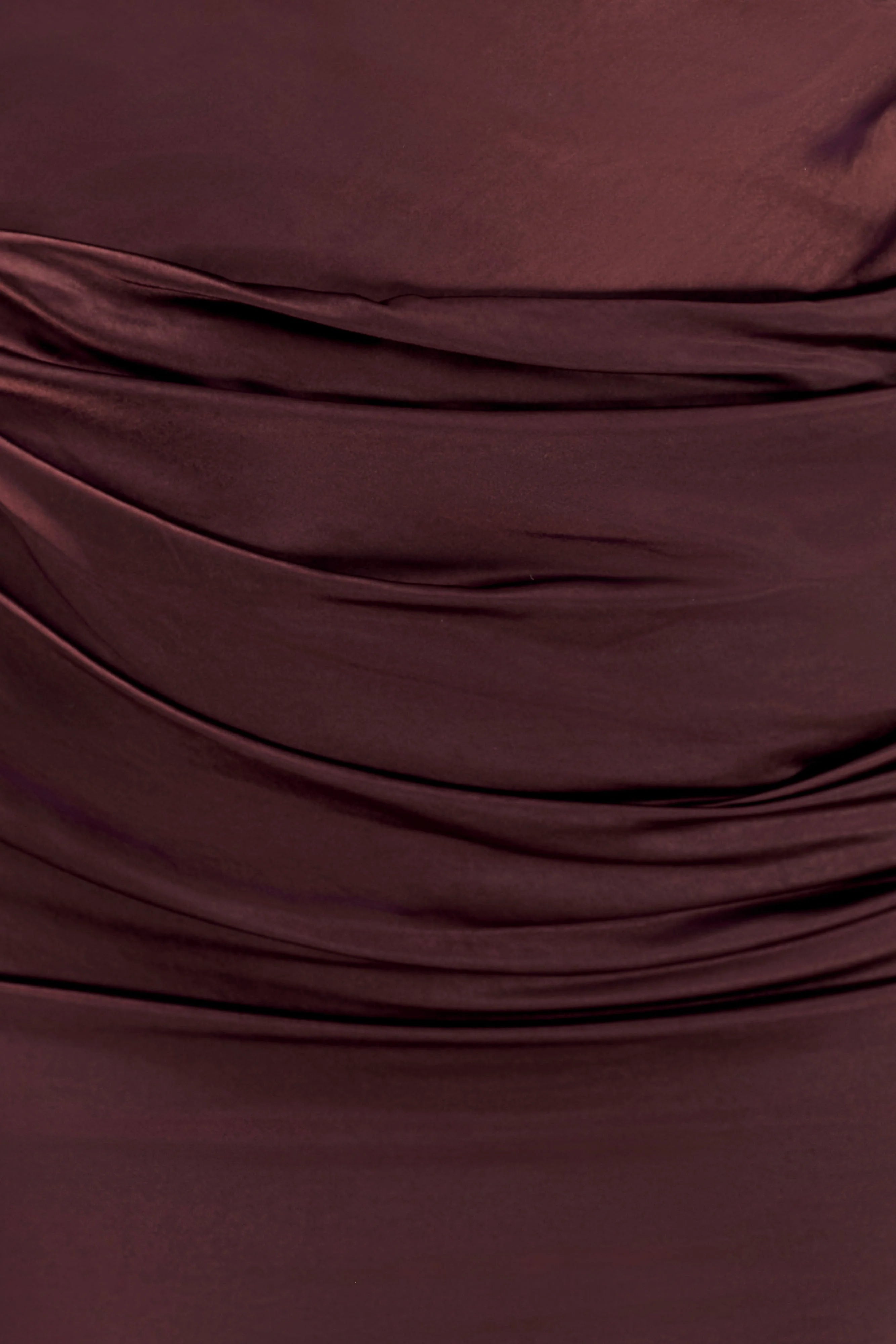 Dalia Off Shoulder Satin Maxi Dress - Dark Chocolate